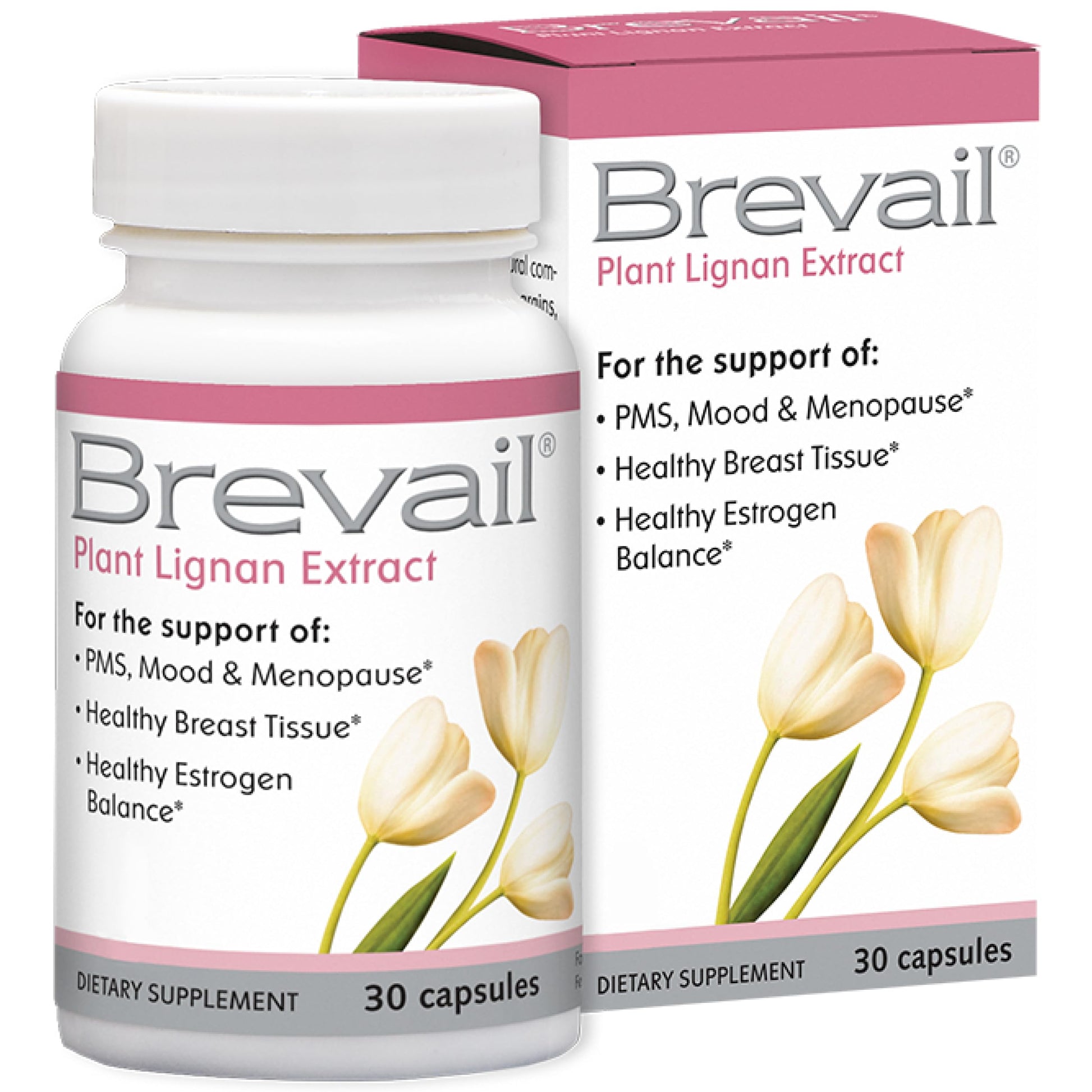 Brevail Plant Lignan Extract Capsules, Proactive Breast Health Supplement with 50 mg SDG Lignans from Flax Seed Hulls for Healthy Estrogen Balance and PMS Mood Support Pills, 30 Count Barlean's uk supplements
