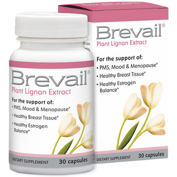 Brevail Plant Lignan Extract Capsules, Proactive Breast Health Supplement with 50 mg SDG Lignans from Flax Seed Hulls for Healthy Estrogen Balance and PMS Mood Support Pills, 30 Count Barlean's uk supplements
