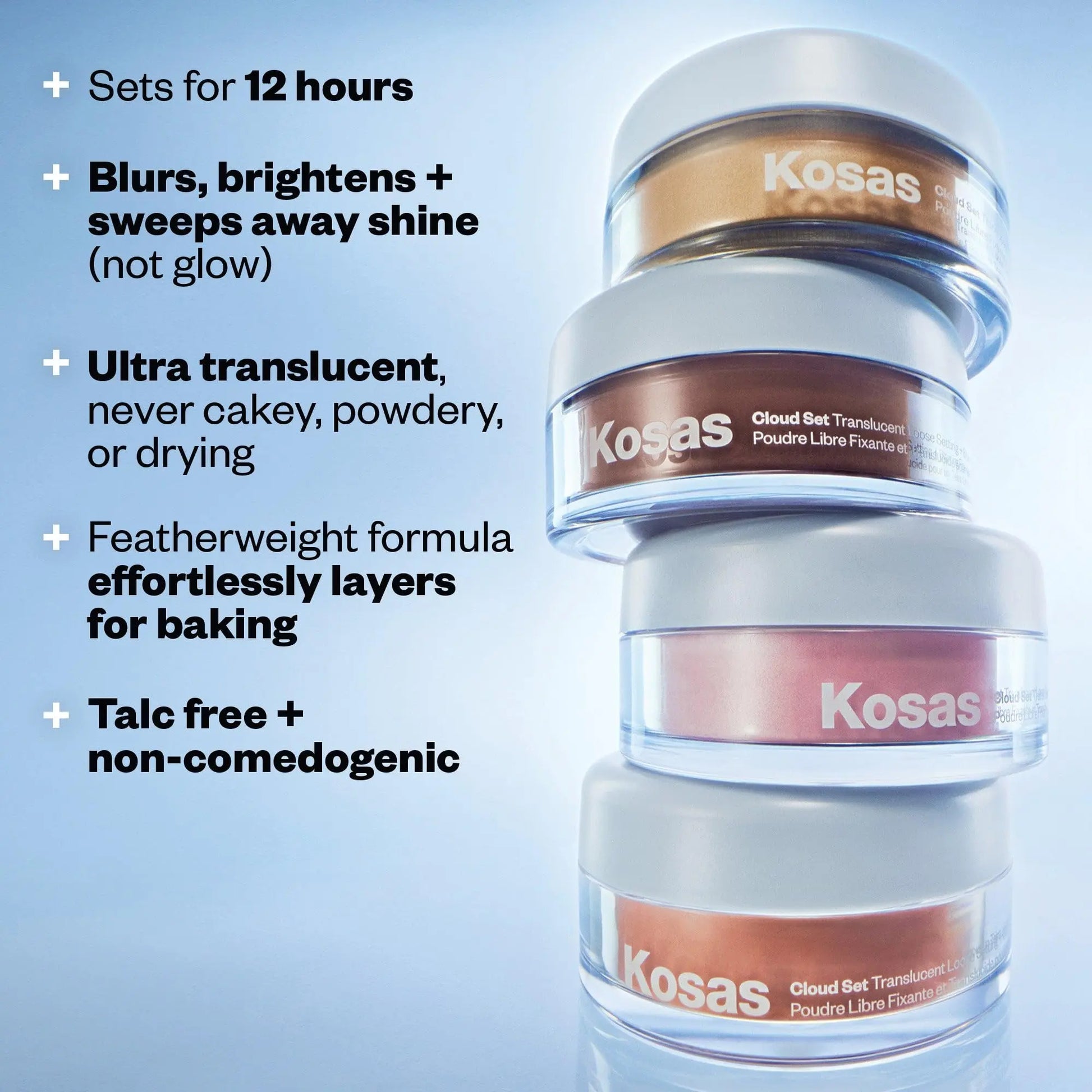 Kosas Cloud Set Loose Setting Powder – Talc-Free Translucent Face Powder for Oil Control, Ultra Sheer Pink Kosas uk supplements