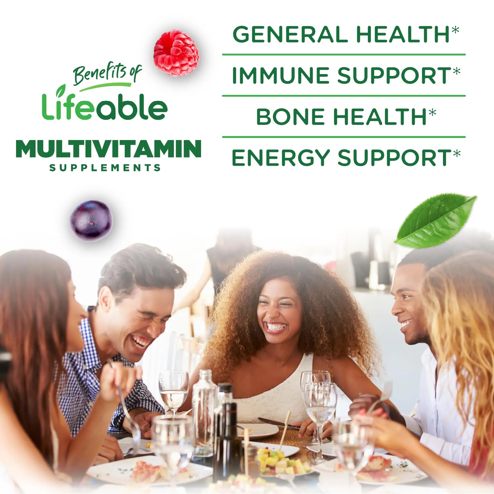 Lifeable Sugar Free Multivitamin Gummies | with Iron Vitamin A, C, D, E, Niacin, B6, Folate, B12, Biotin, Pantothenic Acid, Zinc | Lifeable uk supplements