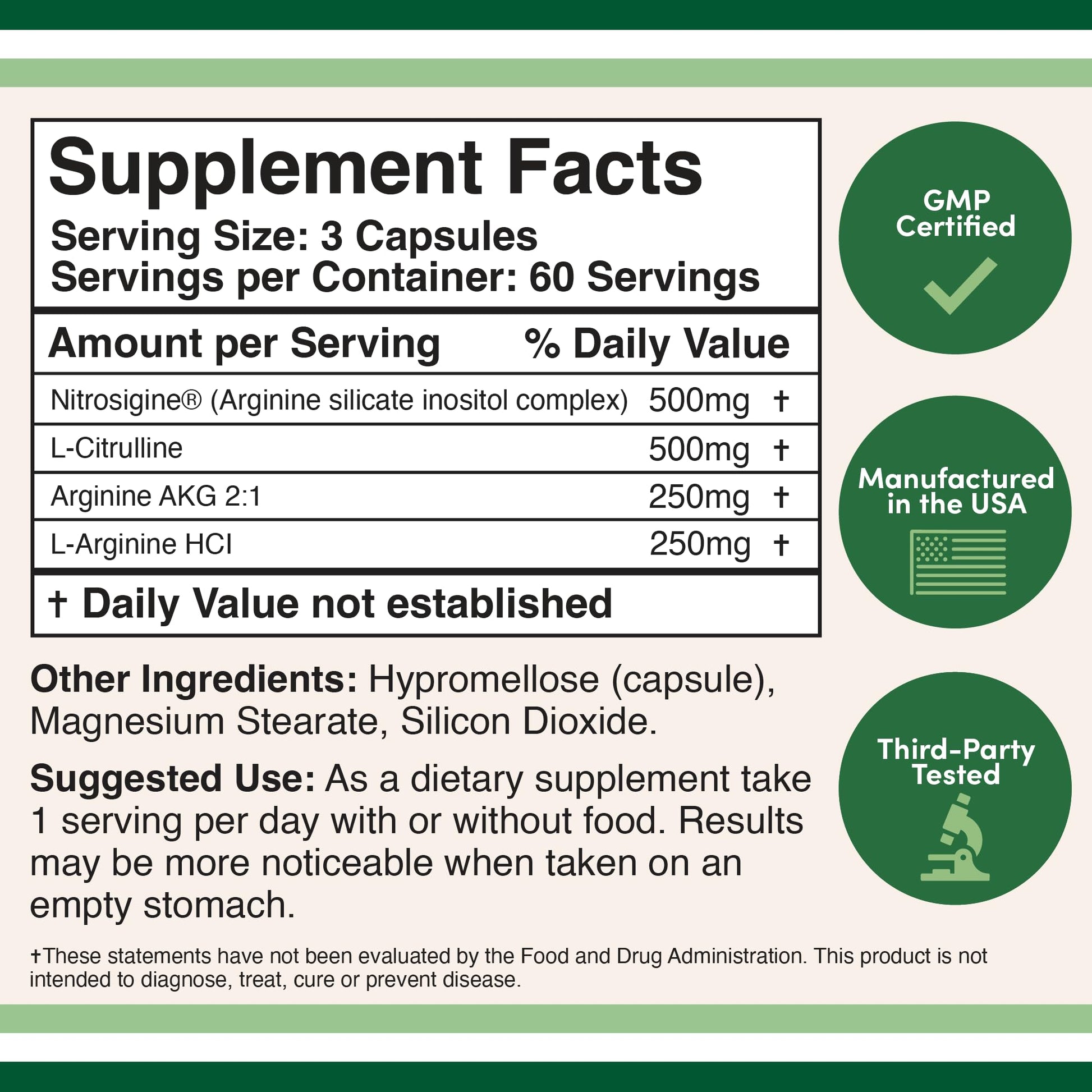 Nitric Oxide Supplement (Stim Free Pre Workout) - Nitric Oxide Booster with Nitrosigine Double Wood Supplements uk supplements