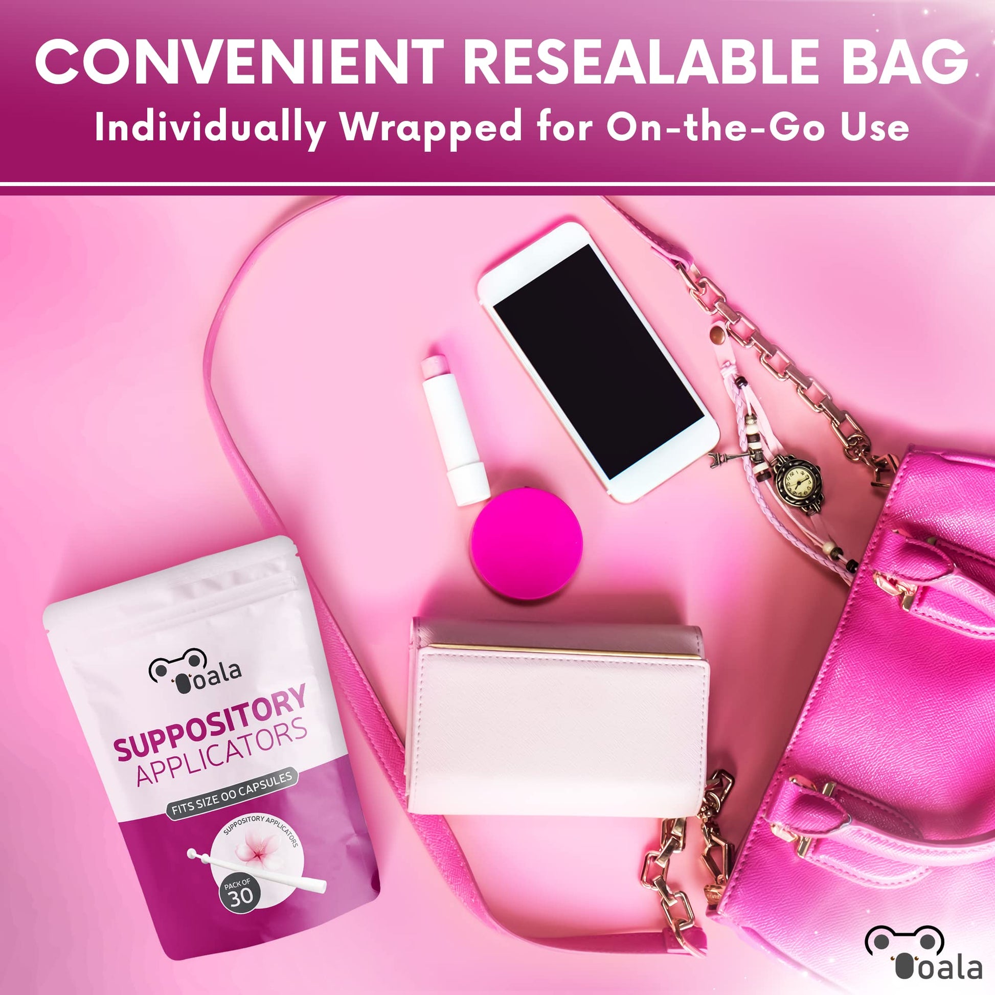 Ooala Disposable Vaginal Suppository Applicators (30-Pack) | Fits Most Brands, Pills, Tablets and Boric Acid Ooala uk supplements