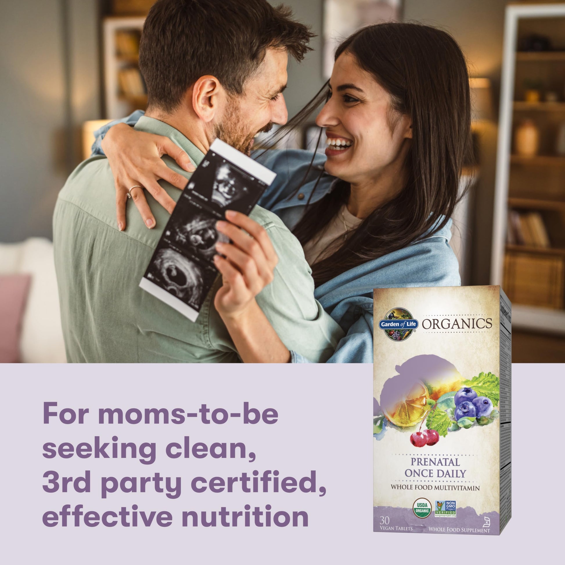 Garden of Life Organics Prenatal Vitamin: Folate for Energy & Healthy Fetal Development, Non-constipating Iron, Vitamin C, B6, B12, D3 – Organic, Non-GMO, Gluten-Free, Vegan, 30 Day Supply Garden of Life uk supplements