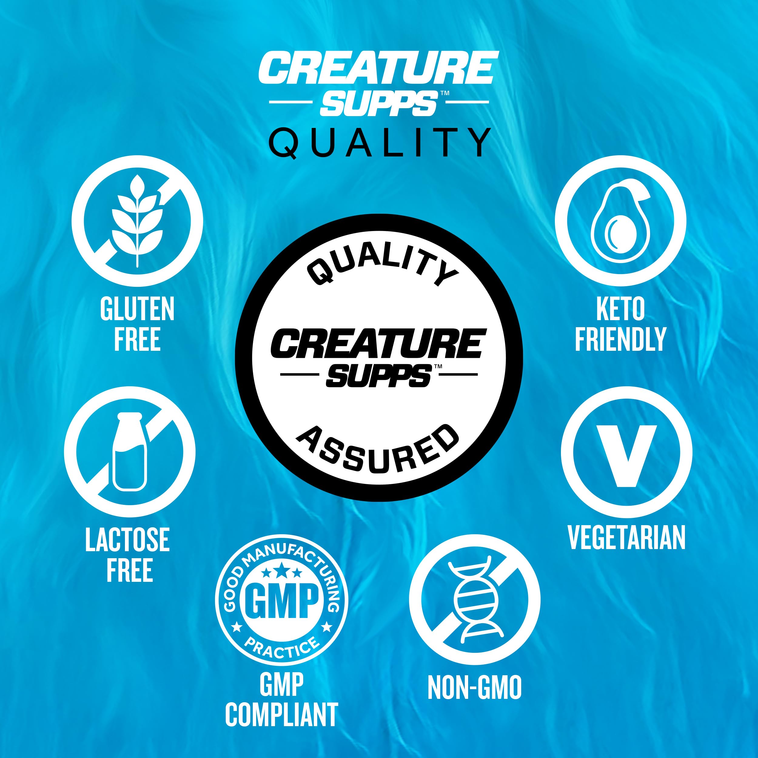 CREATURE® Creatine Complex - Creatine Monohydrate Capsules with 5 Types of Creatine Including Con-Crēt® Creatine HCL, Promotes Muscle, Strength, Endurance, Brain Health, 180 Veggie Caps, 60 Servings CREATURE uk supplements