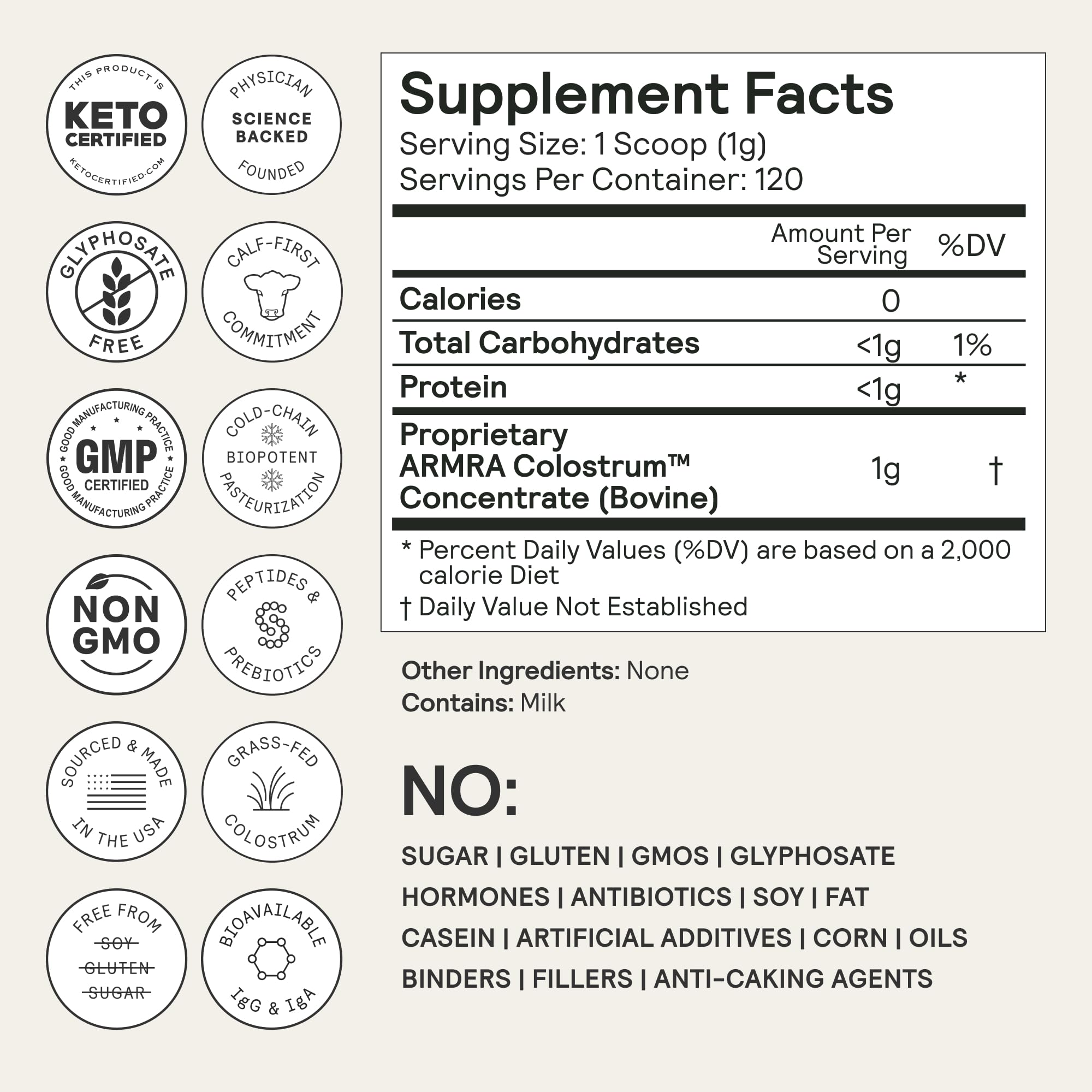 ARMRA Colostrum™ Premium Powder, Grass Fed, Gut Health Bloating Immunity Skin & Hair, Contains 400+ Bioactive Nutrients, Keto, Gluten & Fat Free (Vine Watermelon, Unflavored Bundle | 150 Servings) ARMRA uk supplements