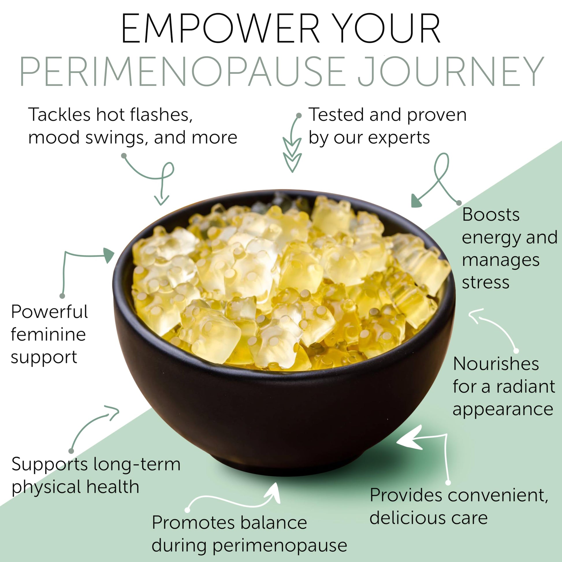 Perimenopause Supplements Women | Premenopausal Gummy Vitamins | Relief for Hormonal Balance & Mood Swings | Supports Menstrual Cycle Regulation | 60 Vegan Gummies Terramed Just Think Comfort uk supplements