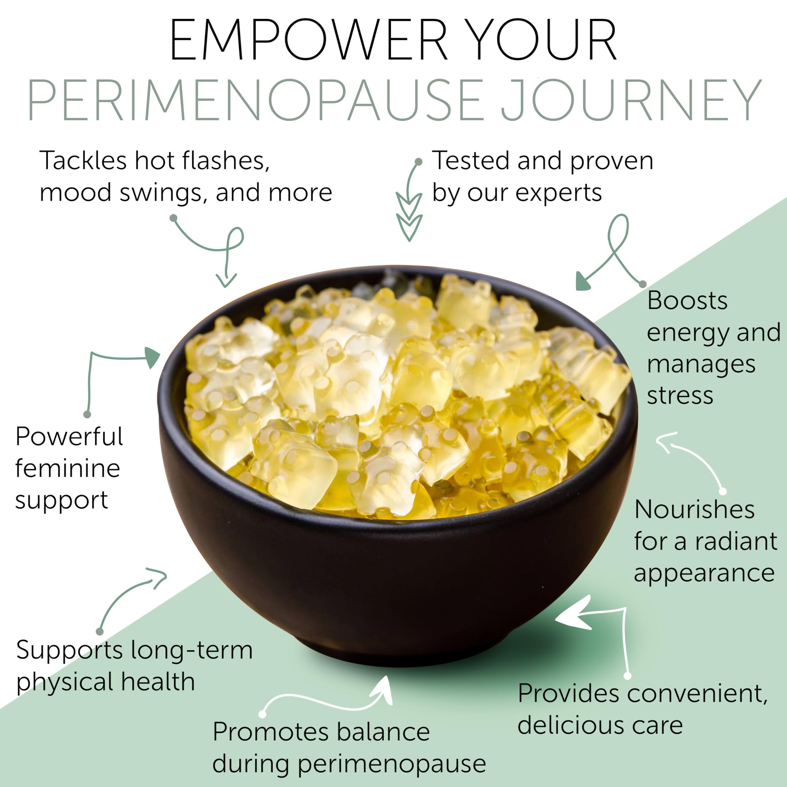 Perimenopause Supplements Women | Premenopausal Gummy Vitamins | Relief for Hormonal Balance & Mood Swings | Supports Menstrual Cycle Regulation | 60 Vegan Gummies Terramed Just Think Comfort uk supplements