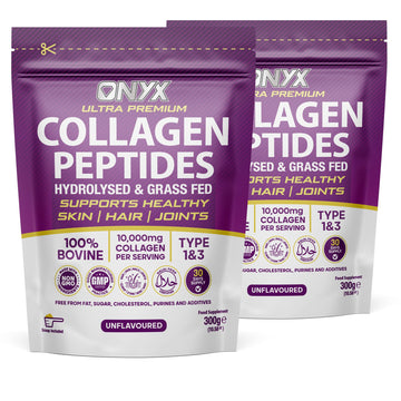 Collagen Powder 600g - 60 Servings - Collagen Peptides Supplement with High ONYX INGREDIENTS 101 uk supplements