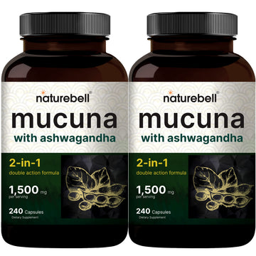 2 Pack NatureBell Mucuna Pruriens Capsules, 1500mg Per Serving, Made with Mucuna NatureBell uk supplements