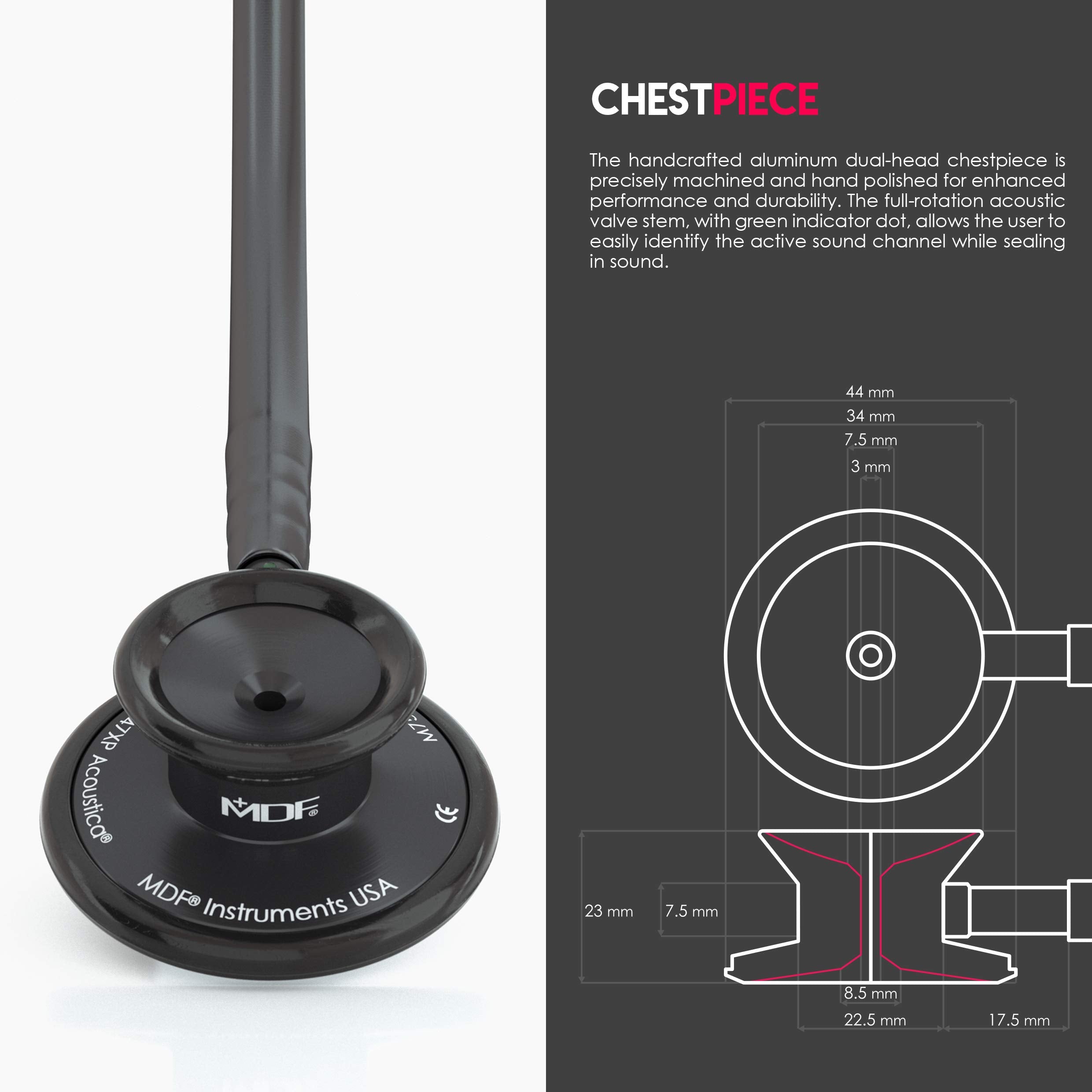 MDF Acoustica Lightweight Stethoscope for Doctors, Nurses, Students MDF Instruments uk supplements