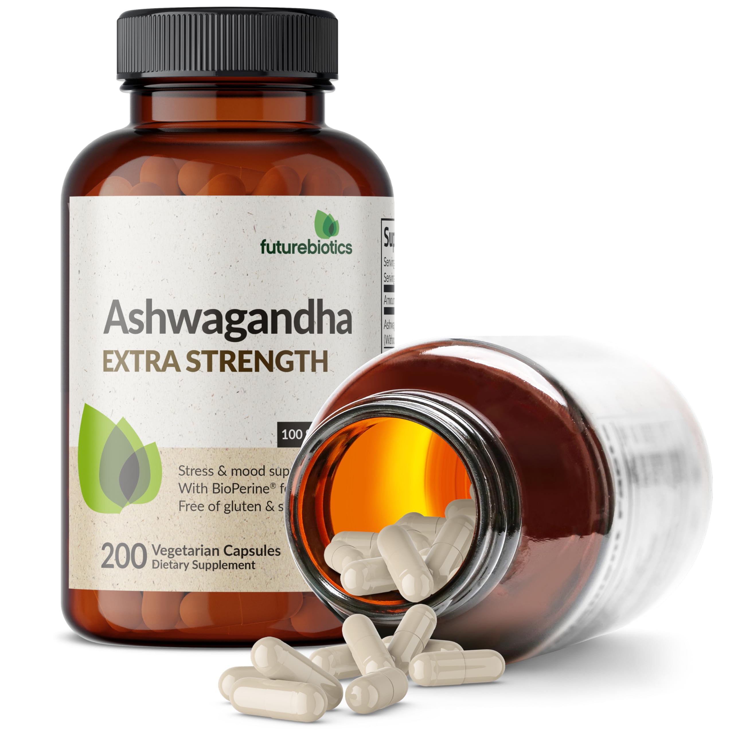 Futurebiotics Ashwagandha Extra Strength Stress & Mood Support with BioPerine Futurebiotics uk supplements