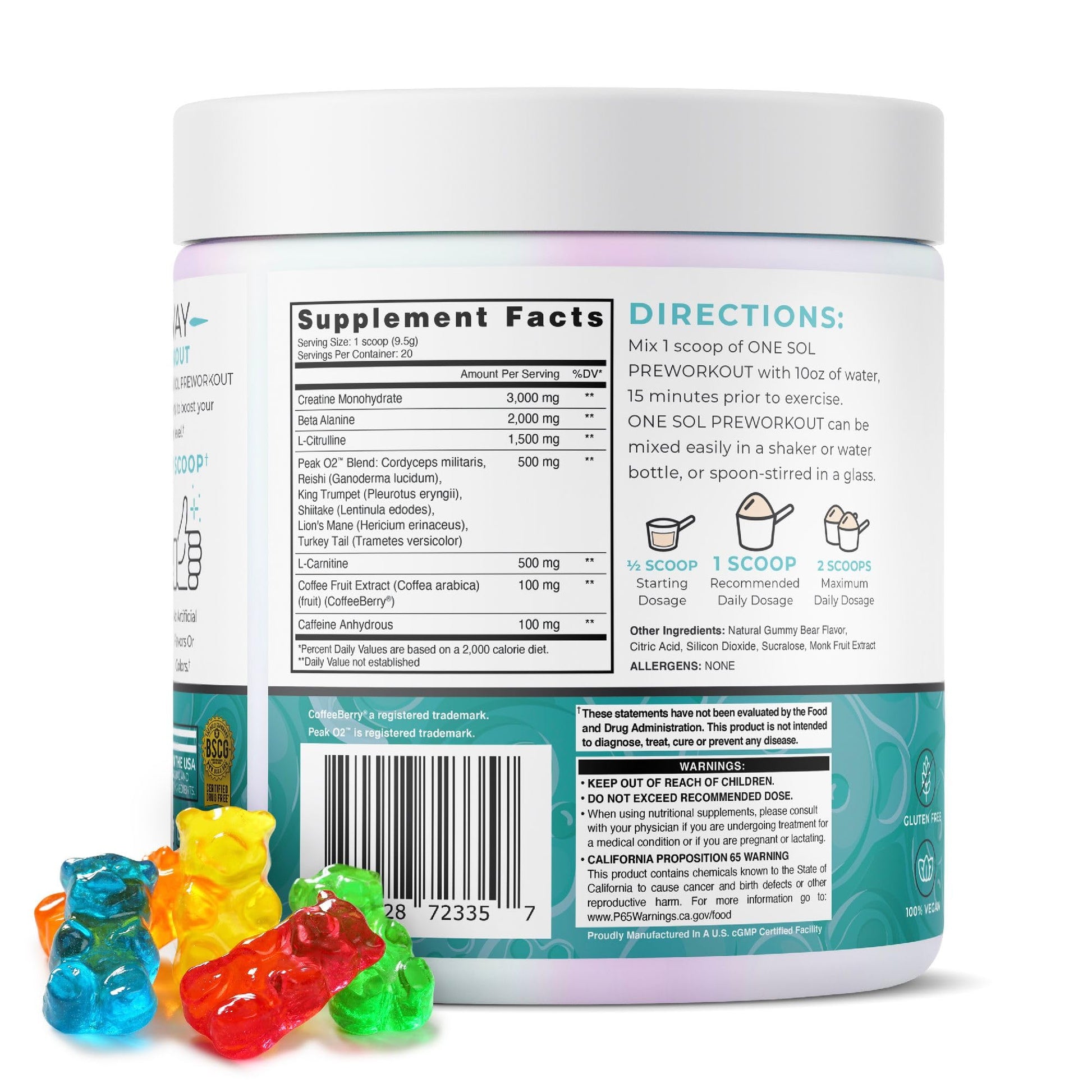 One Sol Pre-Workout for Women, Enhanced Pump & Focus, No Jitters Or Crash, Natural One Sol uk supplements