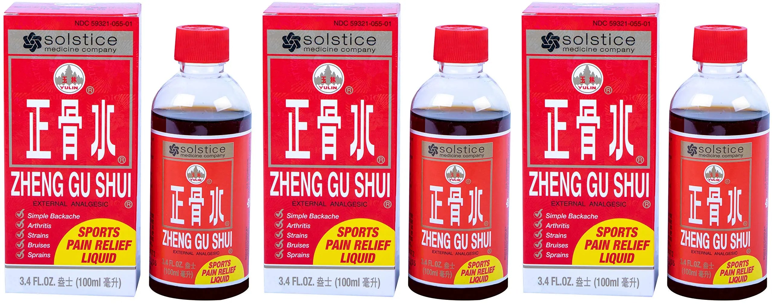 Solstice Medicine Company - Zheng Gu Shui Pain Relief - 3 Pack - 3.4 OZ SOLSTICE uk supplements