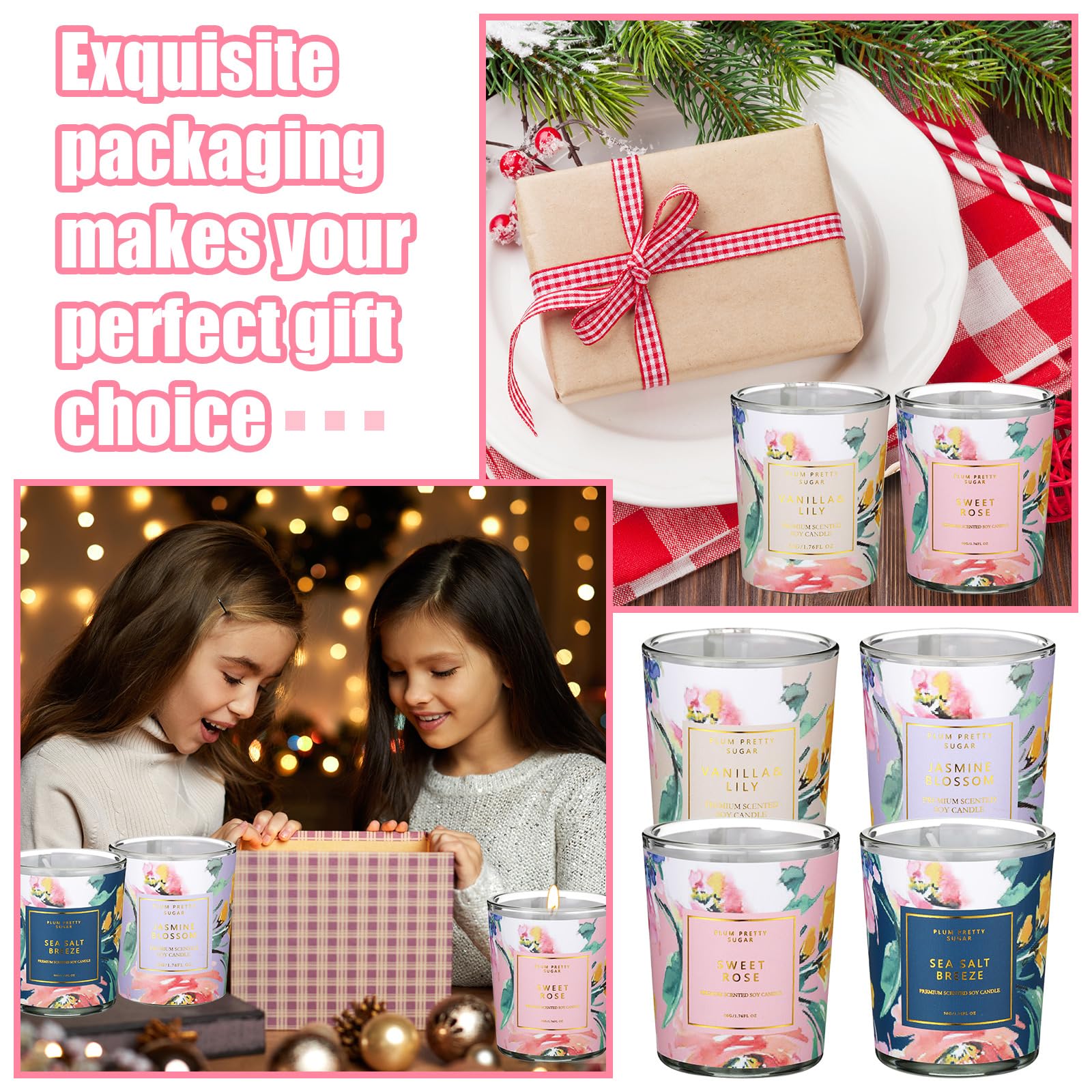 MTLEE 24 Pcs Candles for Home Scented Candle Gifts for Women Bulk 8 Long Lasting Aromatherapy Jar MTLEE uk supplements