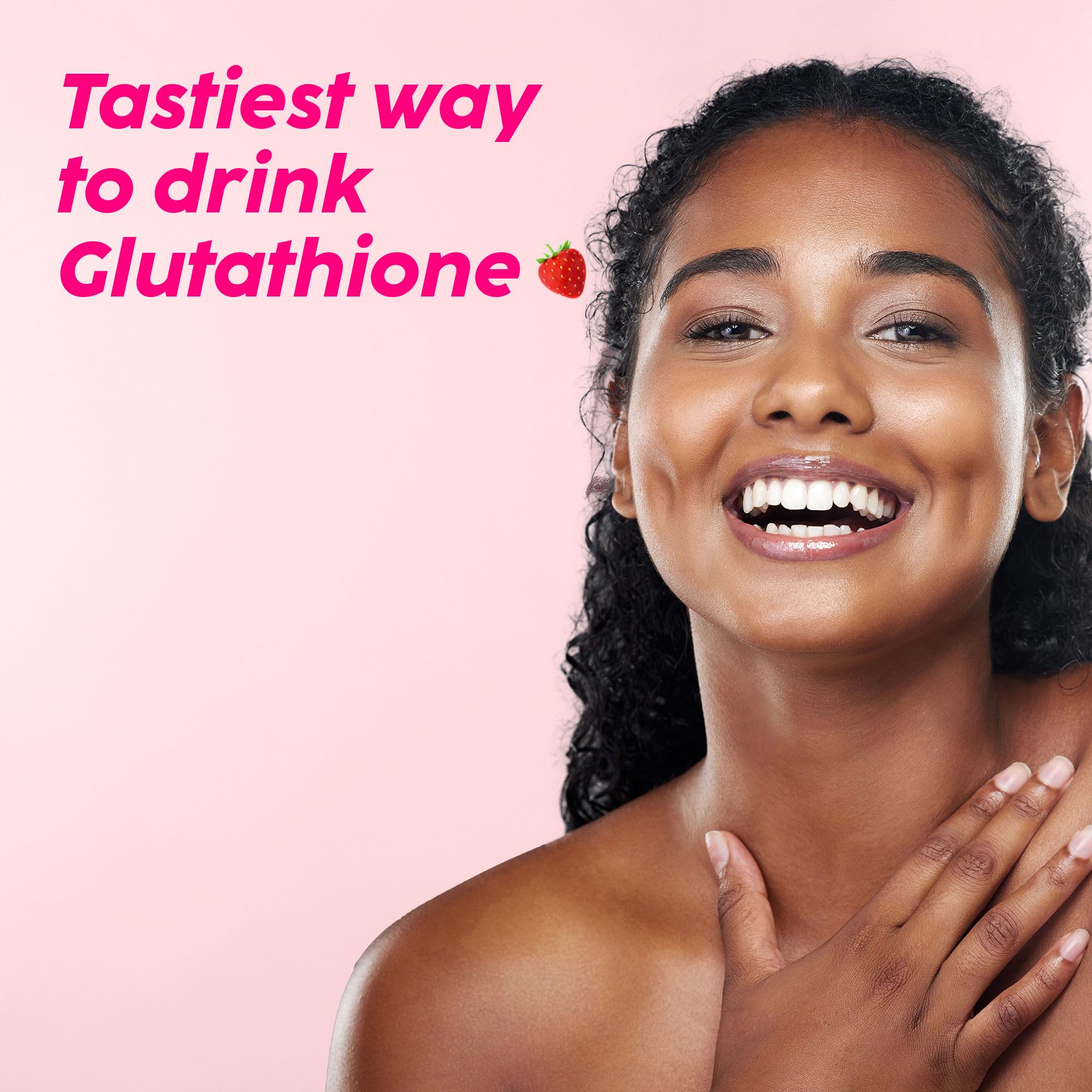 PLIX Glowy Skin 500mg Glutathione Supplement with Hyaluronic Acid, Vitamin C, E & Berries | 30 Effervescent Tablets, Strawberry Flavor PLIX - THE PLANT FIX uk supplements