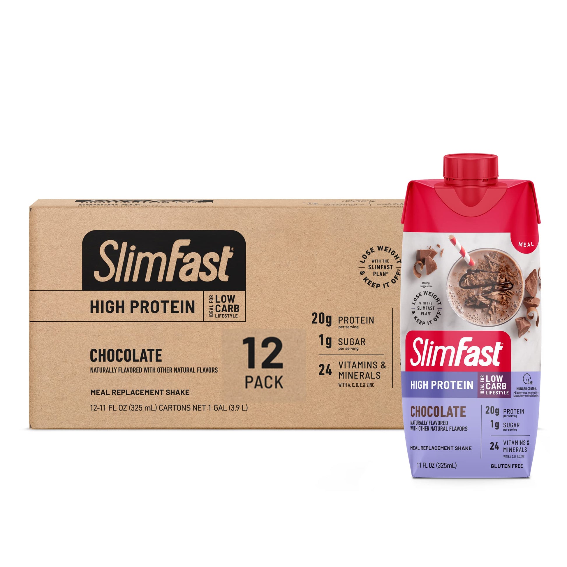SlimFast High Protein Chocolate Bundle- 12 Count of Chocolate High Protein Meal SlimFast uk supplements