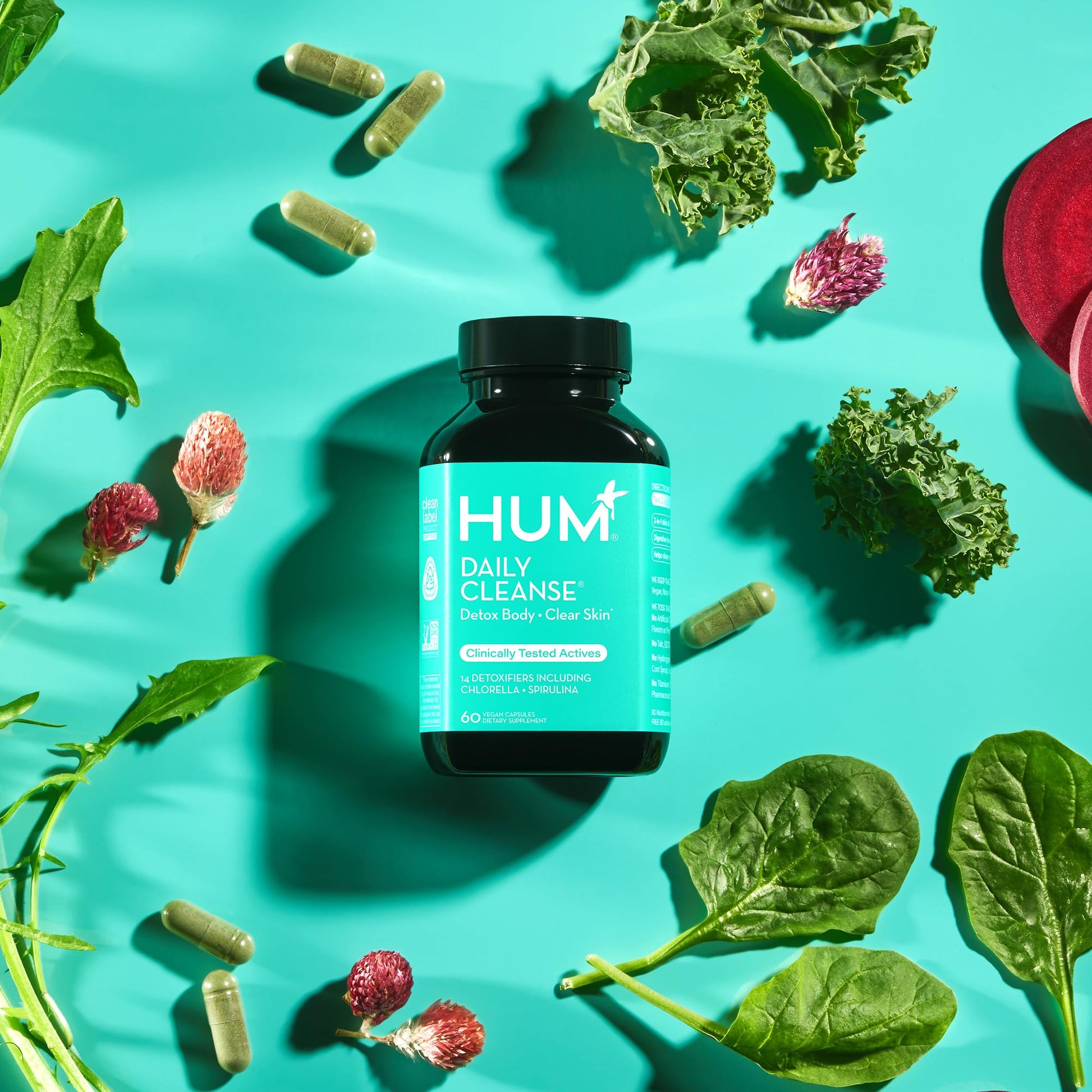 HUM Daily Cleanse Acne Supplements - Support for Clear Skin & Improved Digestion HUM uk supplements