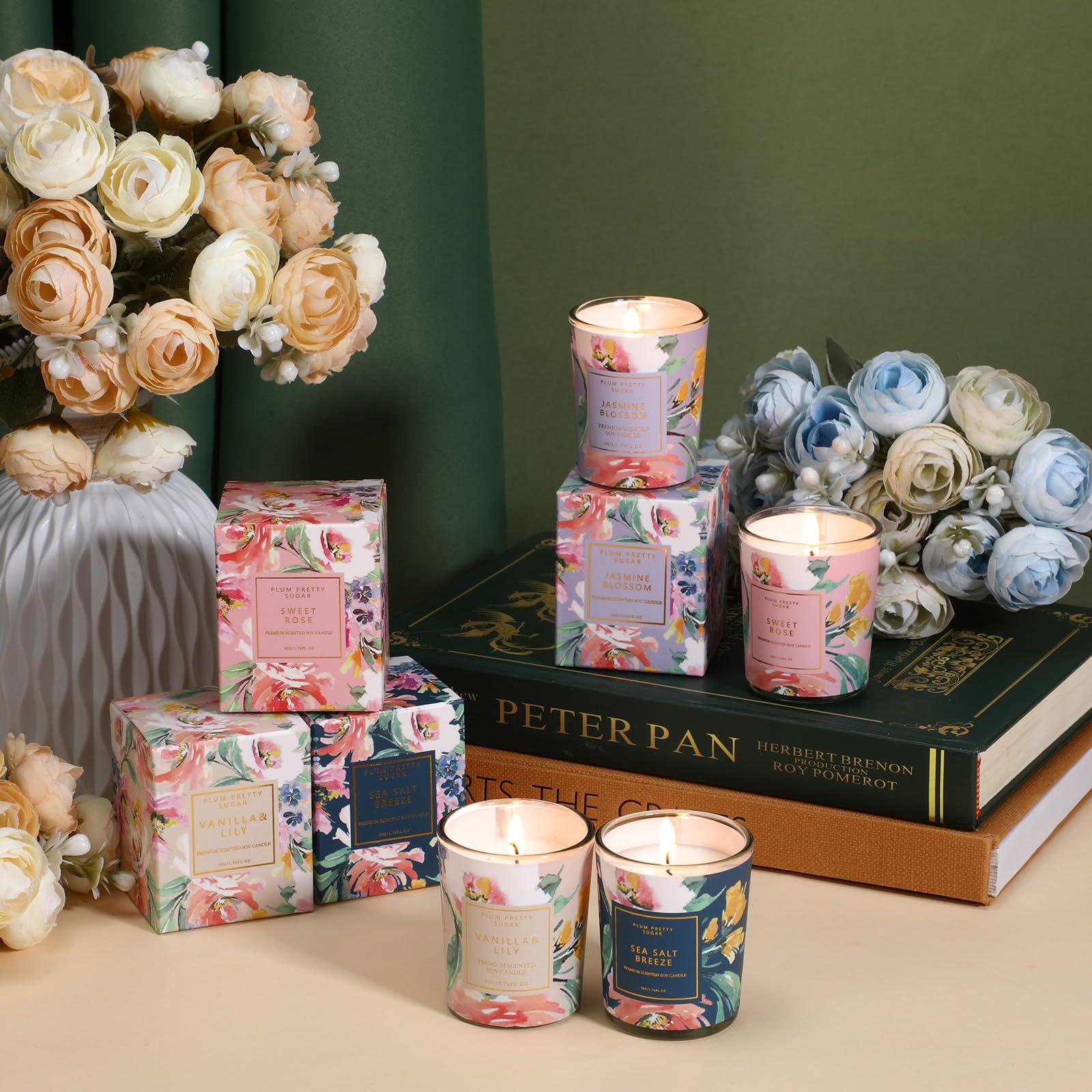 MTLEE 24 Pcs Candles for Home Scented Candle Gifts for Women Bulk 8 Long Lasting Aromatherapy Jar MTLEE uk supplements