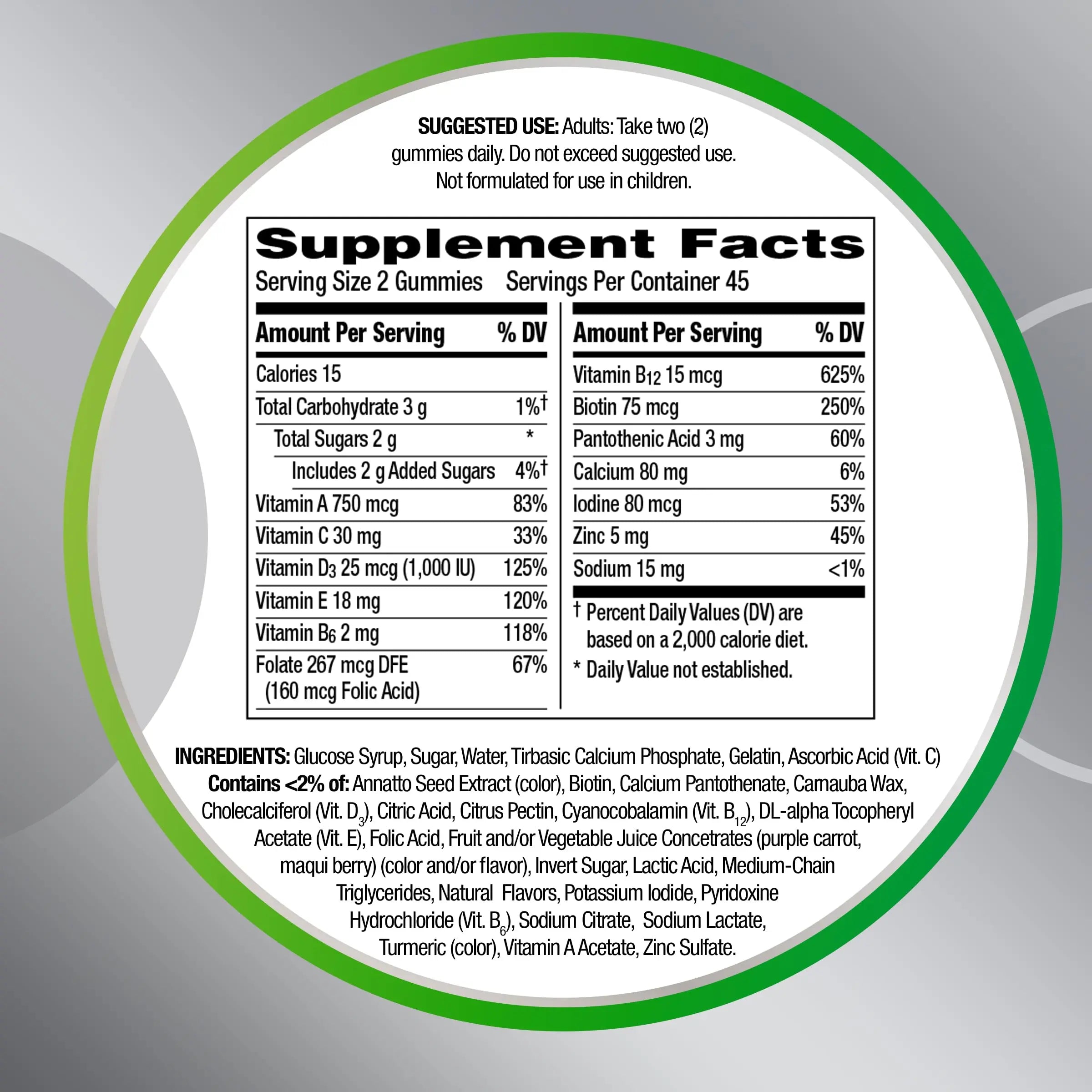 Centrum MultiGummies Gummy Multivitamin for Adults 50 Plus, Multivitamin/Multimineral Supplement with Calcium Centrum uk supplements