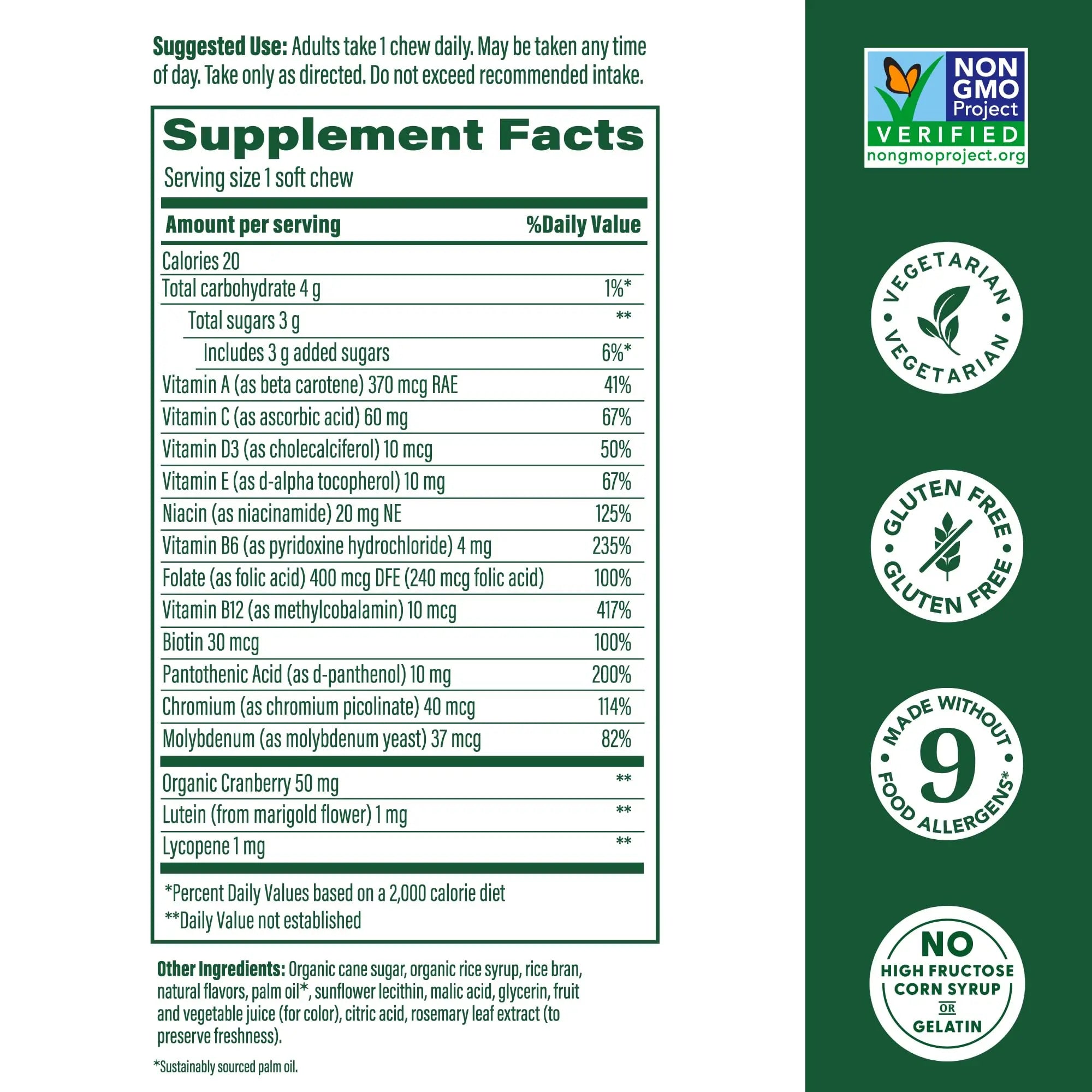 MegaFood Multivitamin for Women, One Daily Multivitamins, Soft Chews with Folate, Methylated B12, Vitamin B6, Biotin, Vitamin D3, C & A MegaFood uk supplements