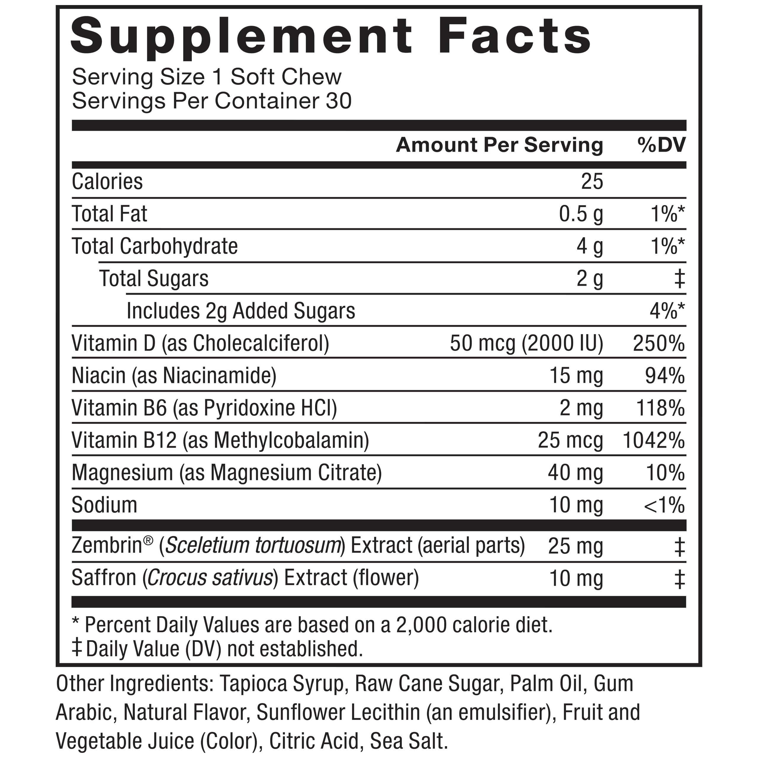 FORCE FACTOR Happy Mood, Mood Support and Mood Balance Supplement to Support Happiness, Positivity, and Stress, Made with Magnesium, Saffron, Zembrin, Non-GMO, Tropical Fruit Flavor, 30 Soft Chews Force Factor uk supplements