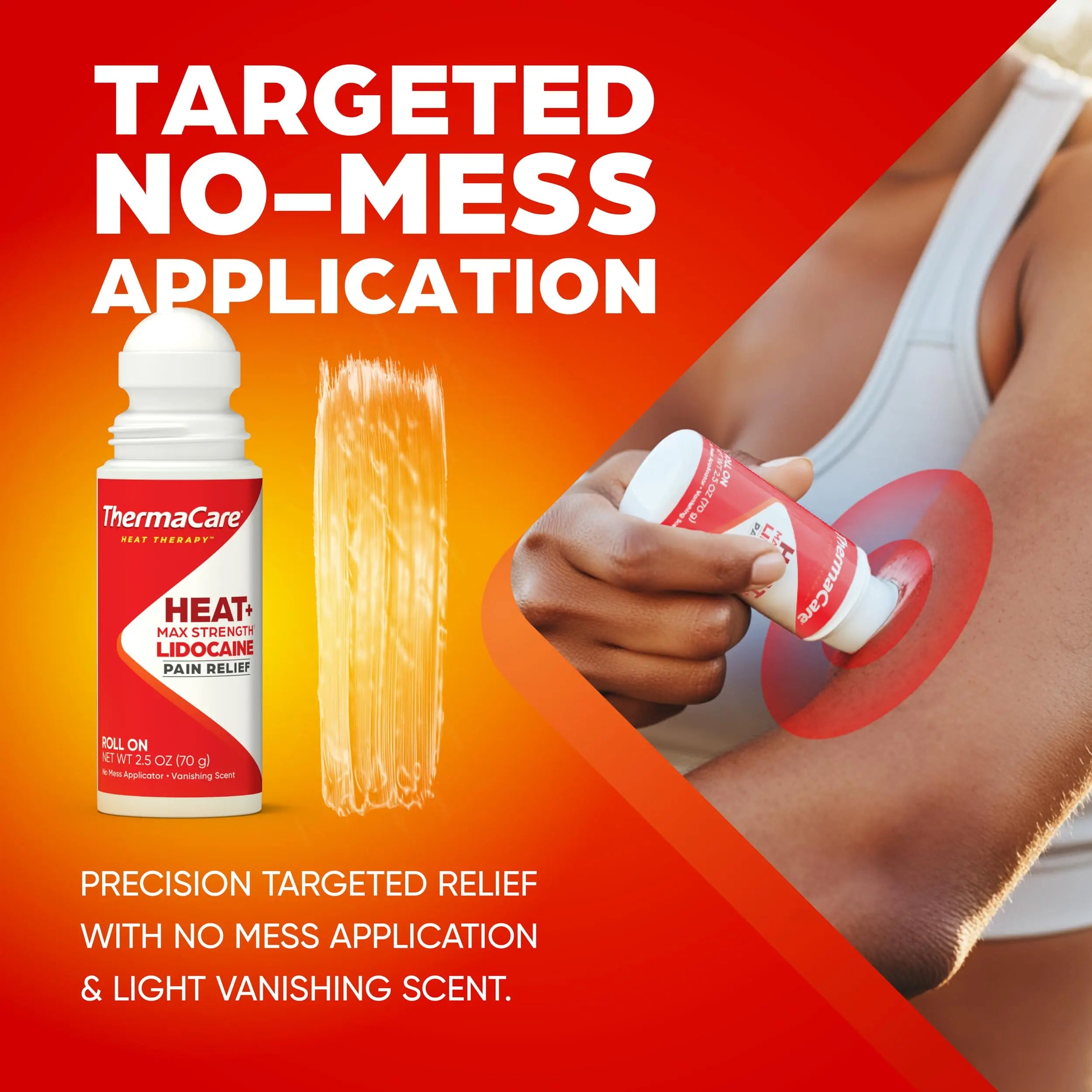 ThermaCare Heat + Max Strength 4% Lidocaine Roll-On - Dual Action Pain Relief with Patented Heatwave Technology - Targeted No-Mess Relief for Back, Neck, Muscles, & Joints ThermaCare uk supplements