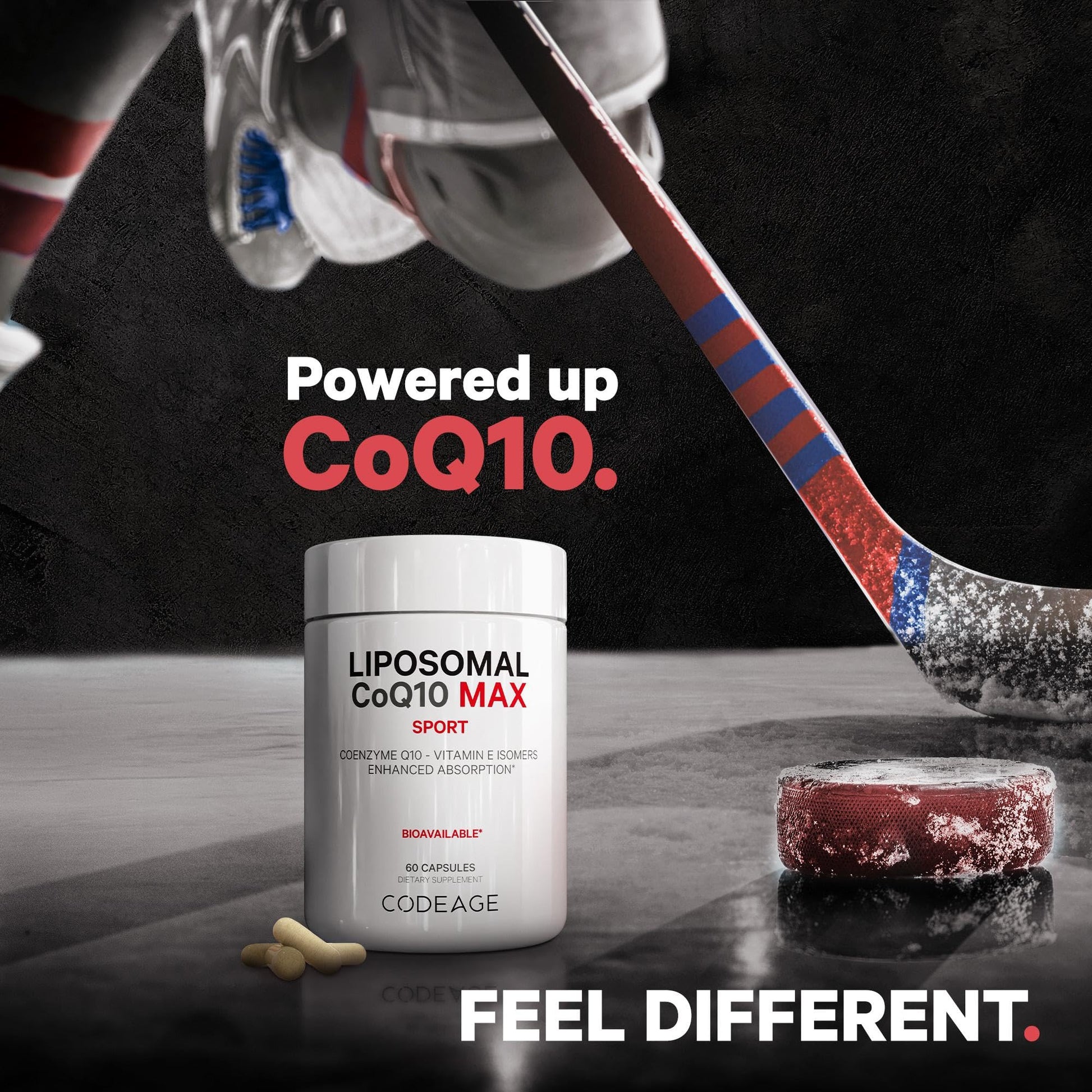 Codeage Liposomal CoQ10 Max Supplement - 250 mg Coenzyme Q10 with Vitamin E Isomers Tocopherols - 2-Month Supply - 1 Capsule Per Serving - Liposomal Delivery - Non-GMO, Gluten-Free - 60 Capsules Codeage uk supplements