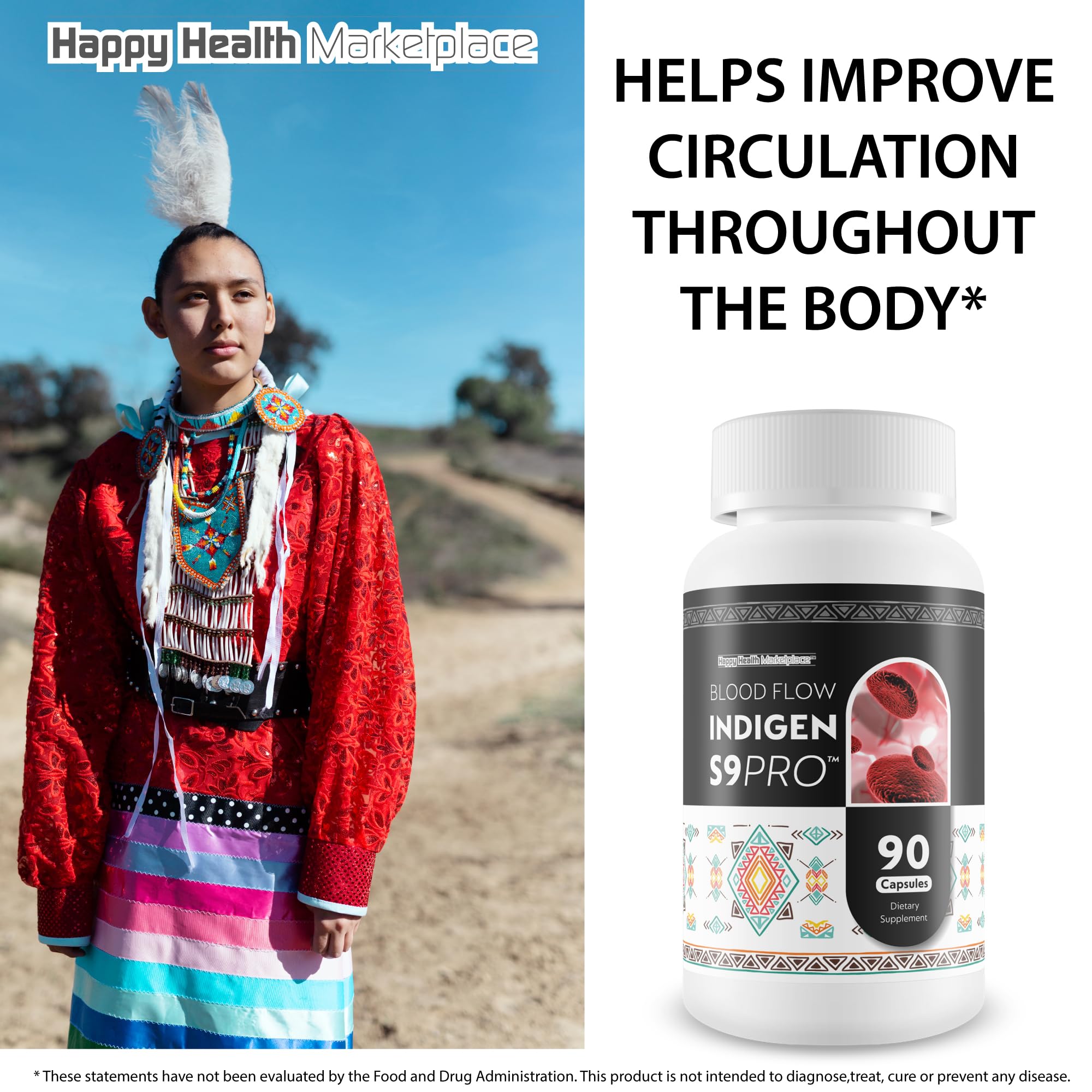 Blood Flow Indigen S9 Pro - Our Best Poor Circulation Supplements for Advanced Blood Flow Care - Blood Circulation Support - Blood Circulation Supplements for Healthy Blood Flow Help Blood Flow Pills Happy Health Marketplace uk supplements
