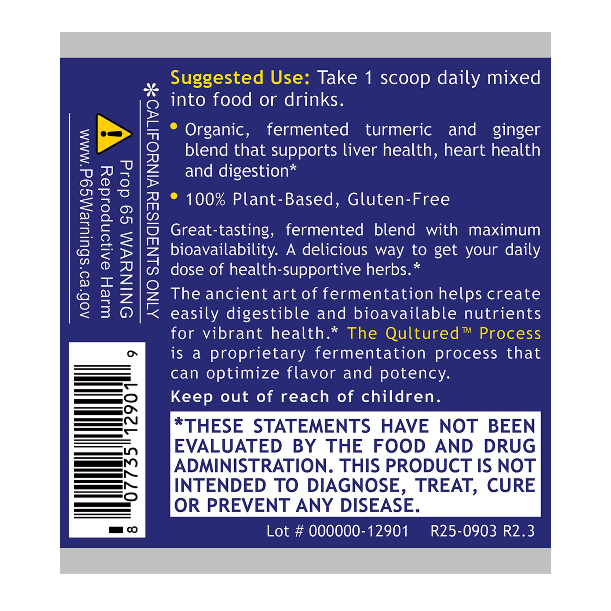 Premier Research Labs Premier Fermented Turmeric/Ginger Root - Probiotic Fermented Turmeric & Ginger Powder Supplement, Active Curcuminoids, Herbal Supplement - 4.7 Oz Premier Research Labs uk supplements