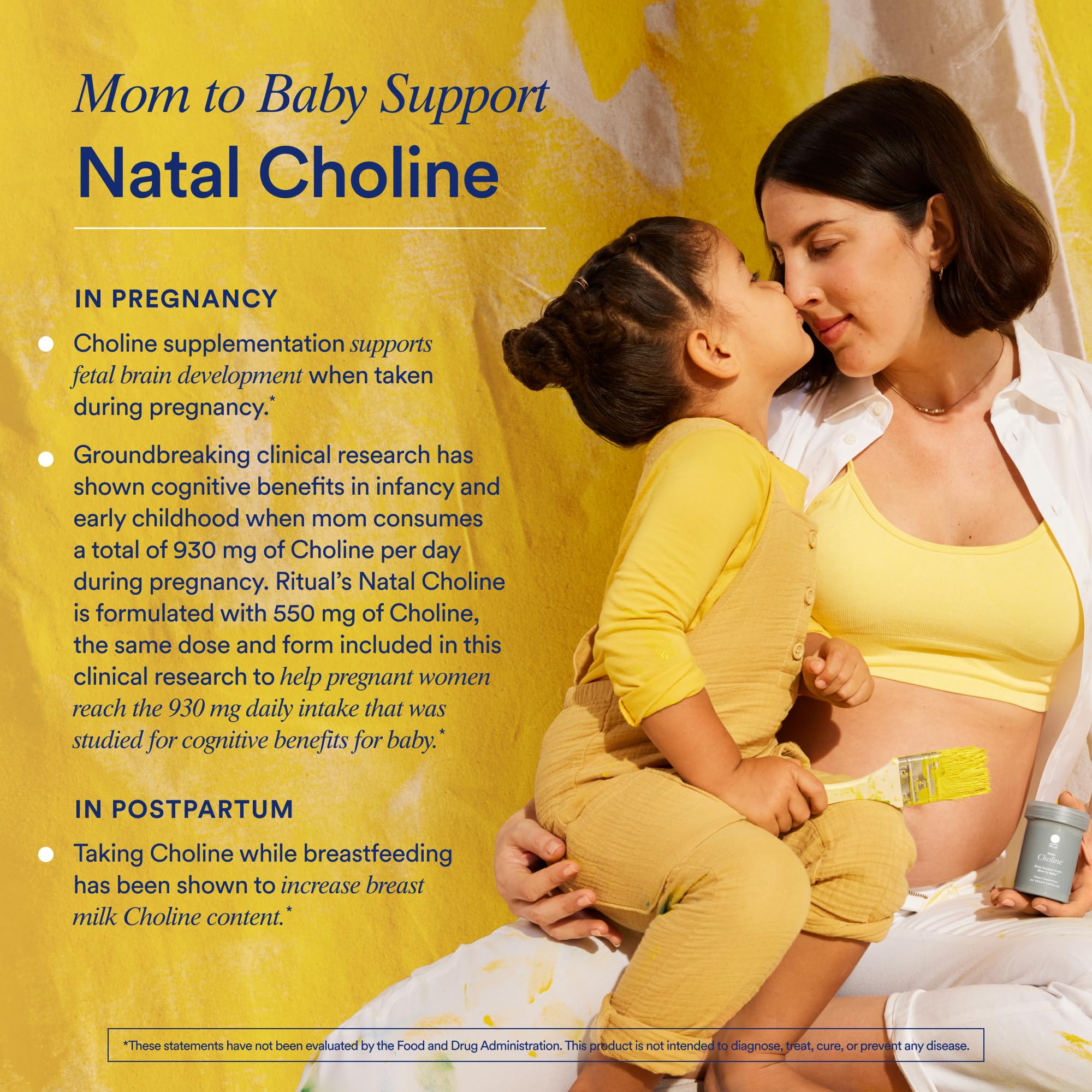 Ritual Postnatal Mom-to-Baby Set, Postpartum Multivitamin and Natal Choline Supplements, Supports Lactation, Immune Function, and Baby's Cognitive Function Ritual uk supplements