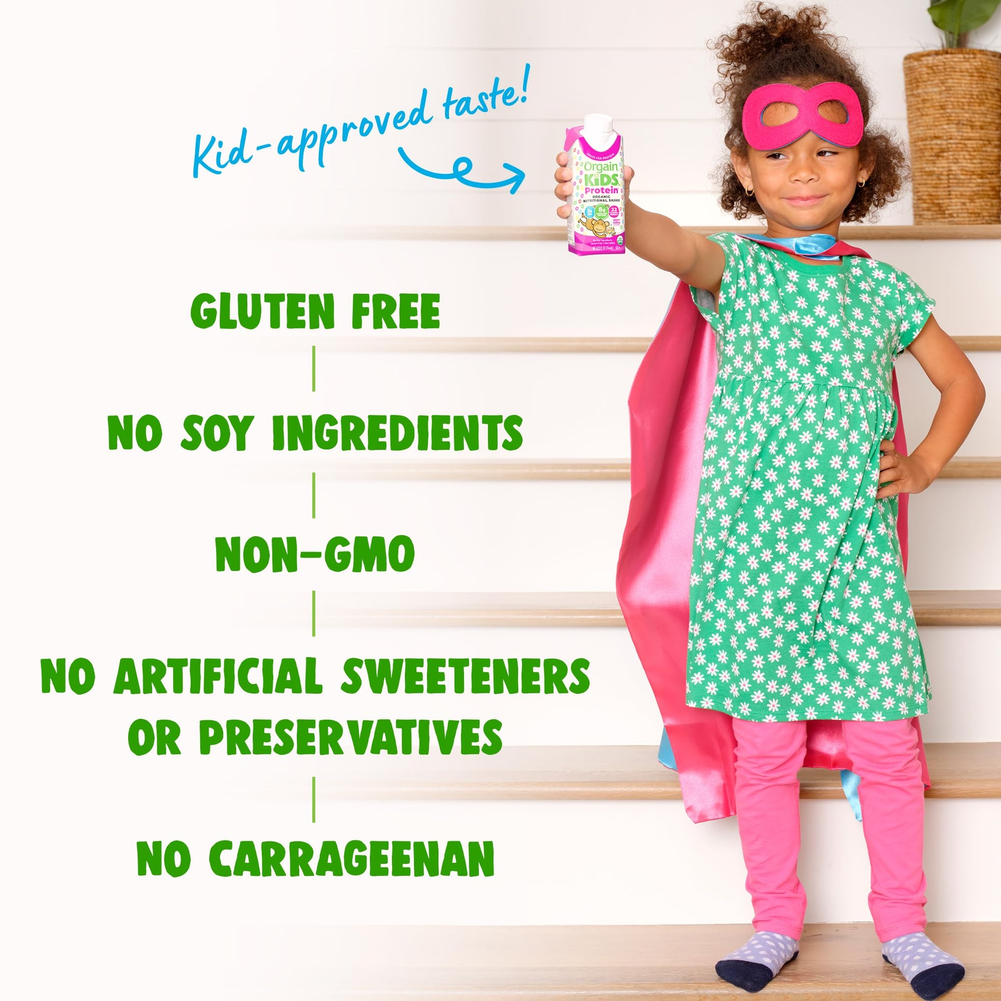 Orgain Organic Kids Nutritional Protein Shake, Fruity Cereal - Kids Snacks with 8g Dairy Orgain uk supplements