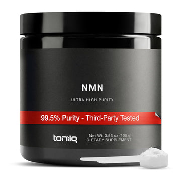 Toniiq Ultra High Purity NMN Powder - 100 Grams - 99.5% Highly Purified and Highly Bioavailable - Fully Stabilized Formula - Supports NAD+ Levels - Nicotinamide Mononucleotide Powder Supplement Toniiq uk supplements