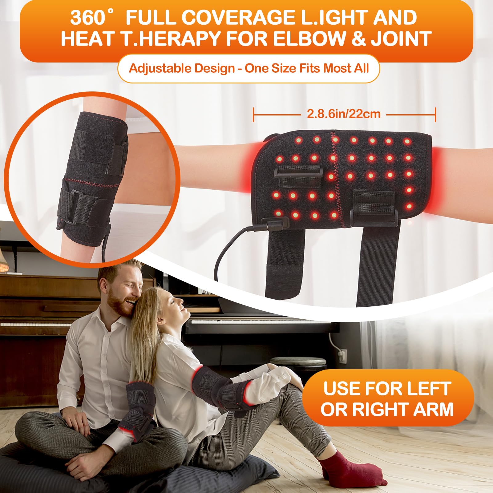 JOBYNA Red and I.nfrared L.ight T.herapy for Elbow Wrap, 850nm Near I.nfrared L.ight & 660nm JOBYNA uk supplements