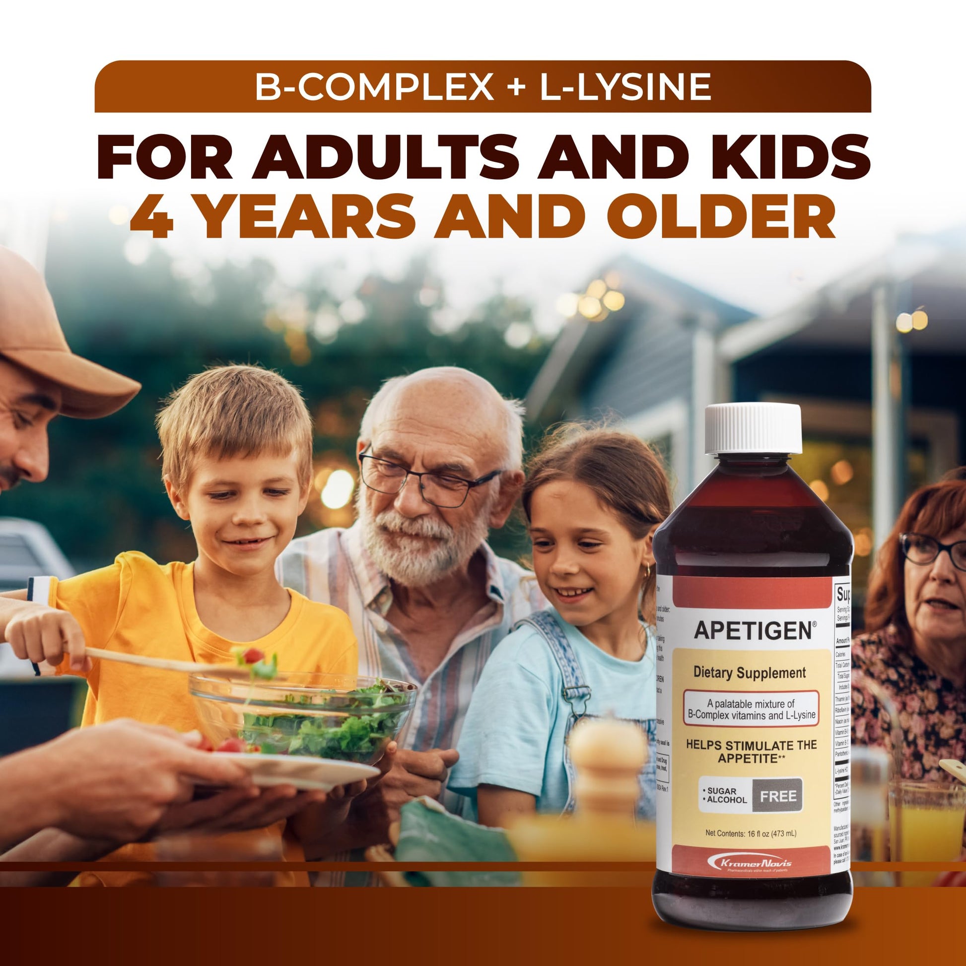 Apetigen Appetite Stimulant for Kids & Adults – Vitamin B-Complex with L-Lysine Liquid – Sugar Free Weight Gain Supplement for Picky Eaters – Caramel Flavor, 16oz Apetigen uk supplements