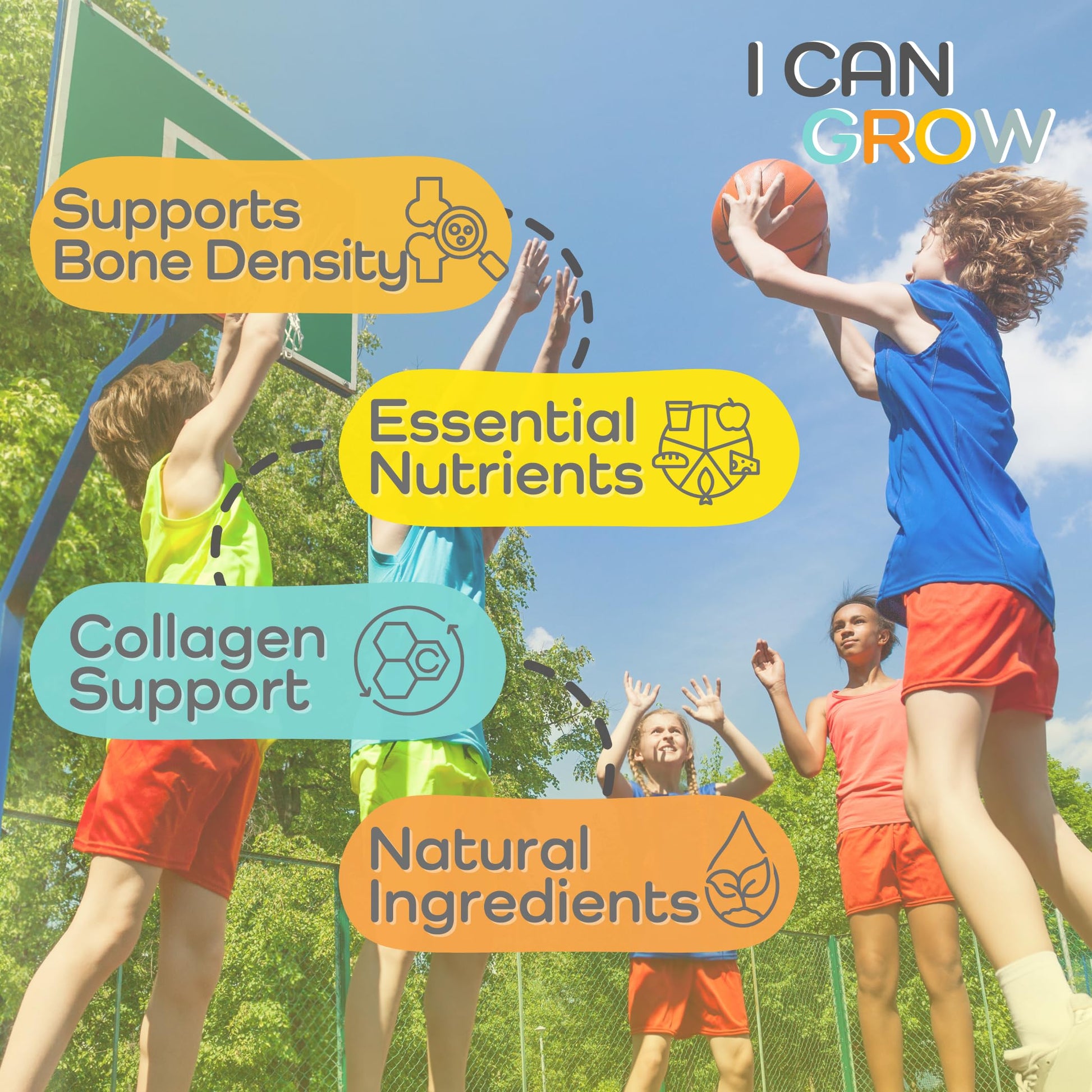 Fawelo I Can Grow (2 Pack) - for Kids 10+ and Teens | Enhances Natural Development | Strength Bone, Muscle & Joints | Immunity & Overall Health | Transparent Ingredients | Made in the USA Fawelo uk supplements
