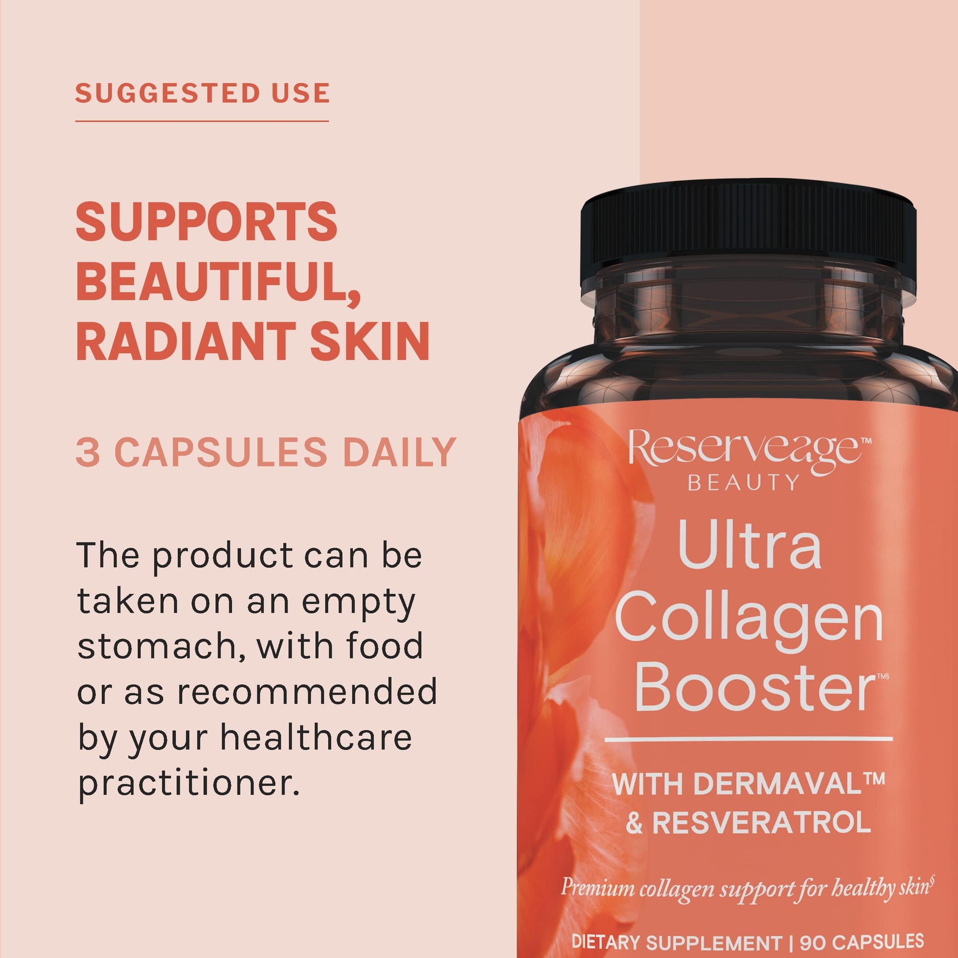 Reserveage Ultra Collagen Booster & Keratin Hair Booster - Features Dermaval, Biotin & Resveratrol - Support Hair & Skin - 90 Ultra Collagen Booster Capsules, 120 Keratin Hair Booster Capsules Reserveage Nutrition uk supplements