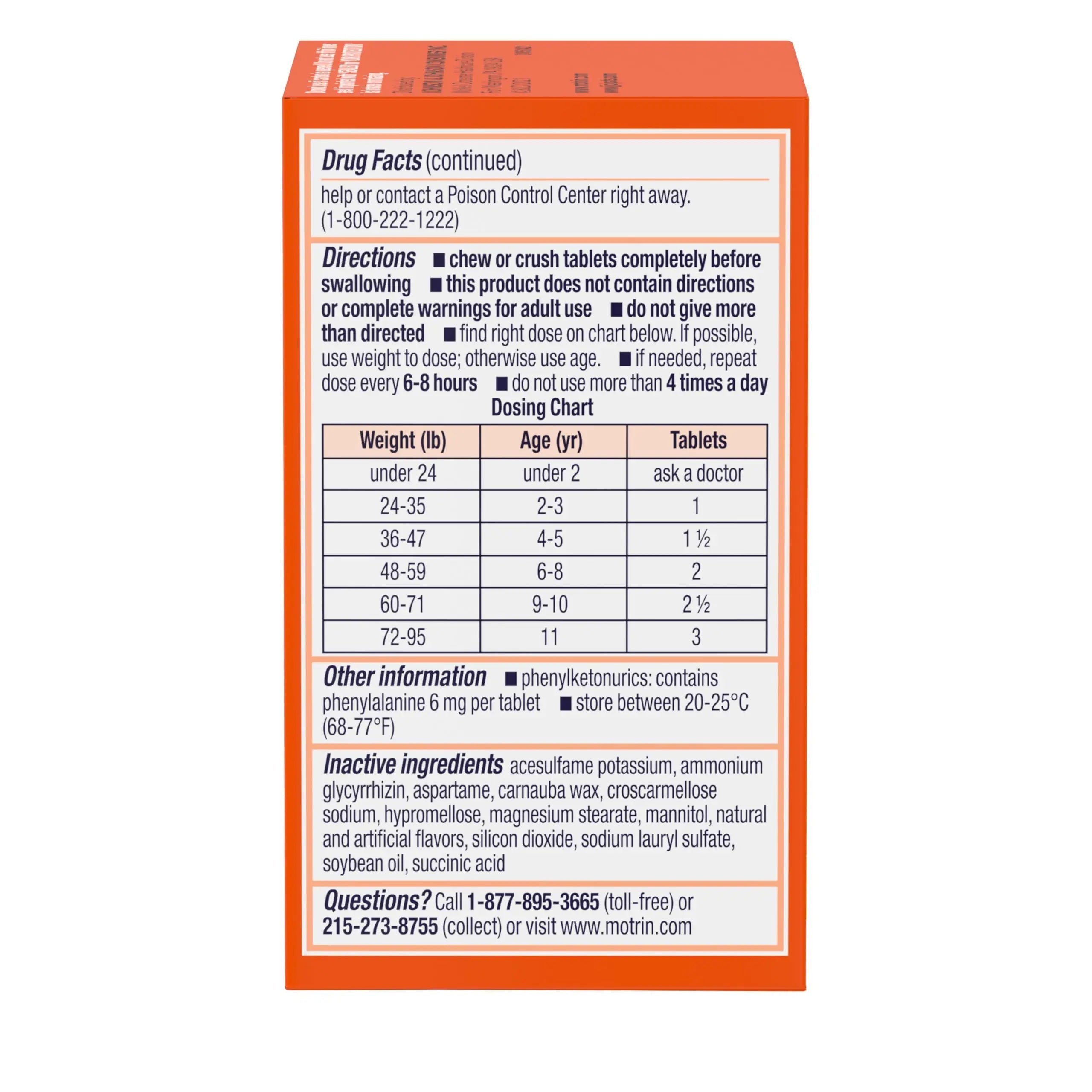 Motrin Children's Dye-Free Chewable Tablets with Ibuprofen, Kids' Fever Reducer & Pain Reliever for Sore Throat, Fever, Toothache & Pain Relief, Grape Flavor, 24 Ct Motrin uk supplements