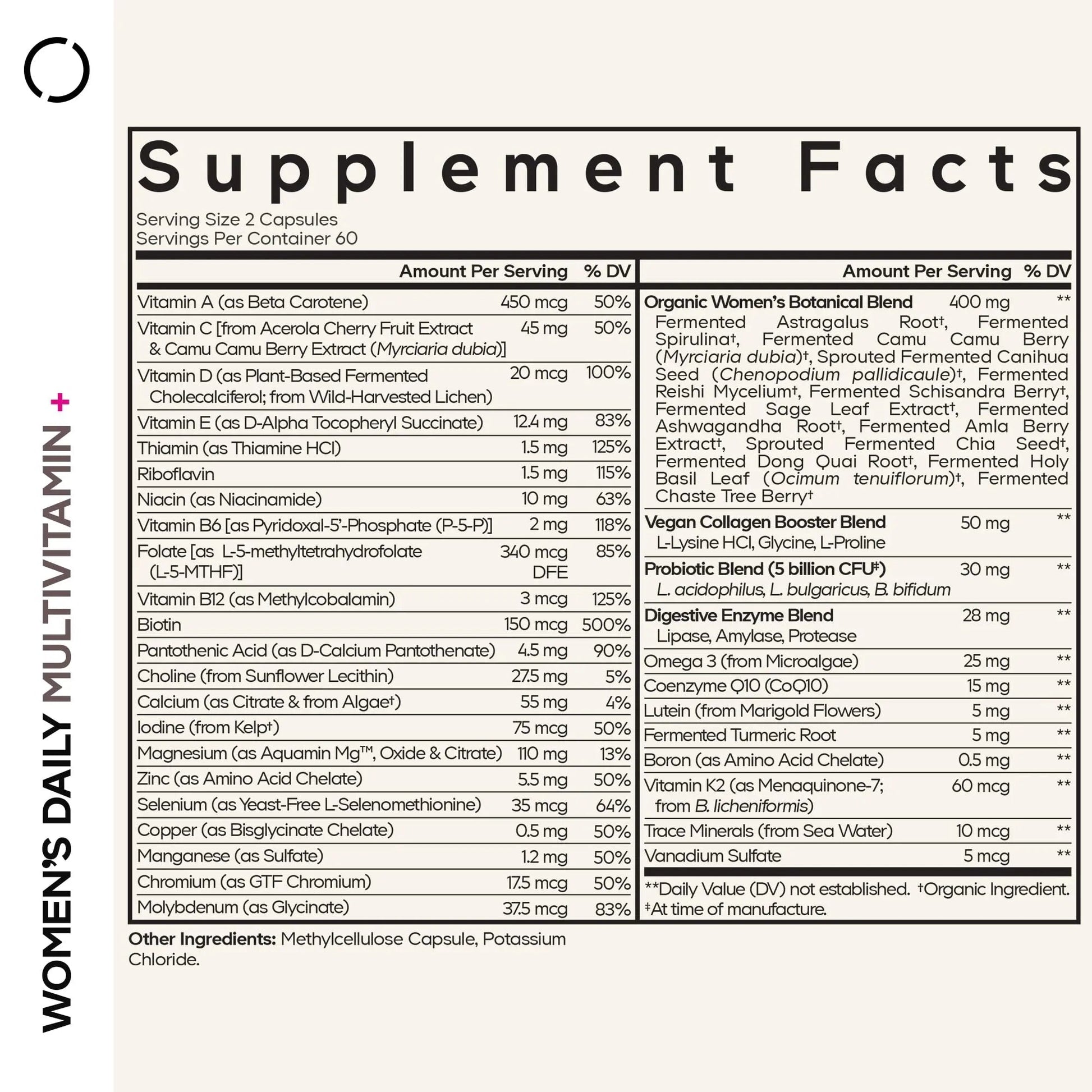 Codeage Women’s Daily Multivitamin, 25+ Vitamins & Minerals, Fermented, Organic Whole Foods, Probiotics Supplement Codeage uk supplements