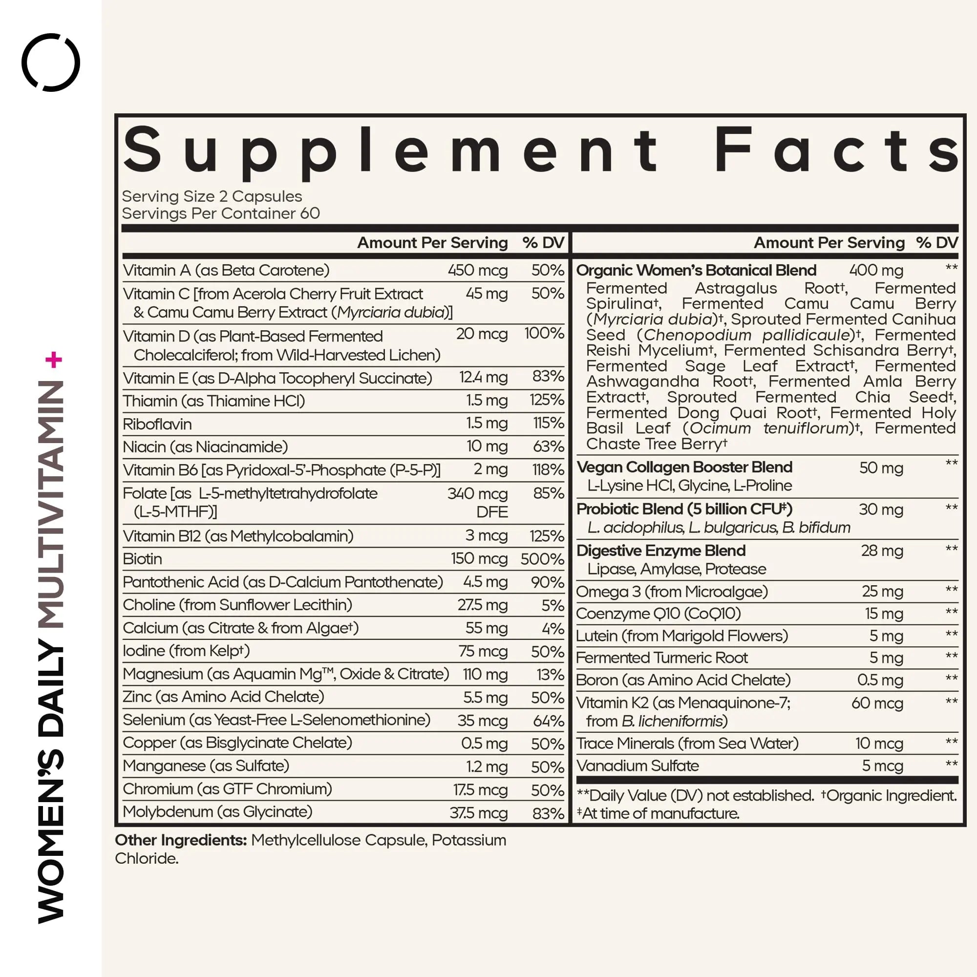 Codeage Women’s Daily Multivitamin, 25+ Vitamins & Minerals, Fermented, Organic Whole Foods, Probiotics Supplement Codeage uk supplements