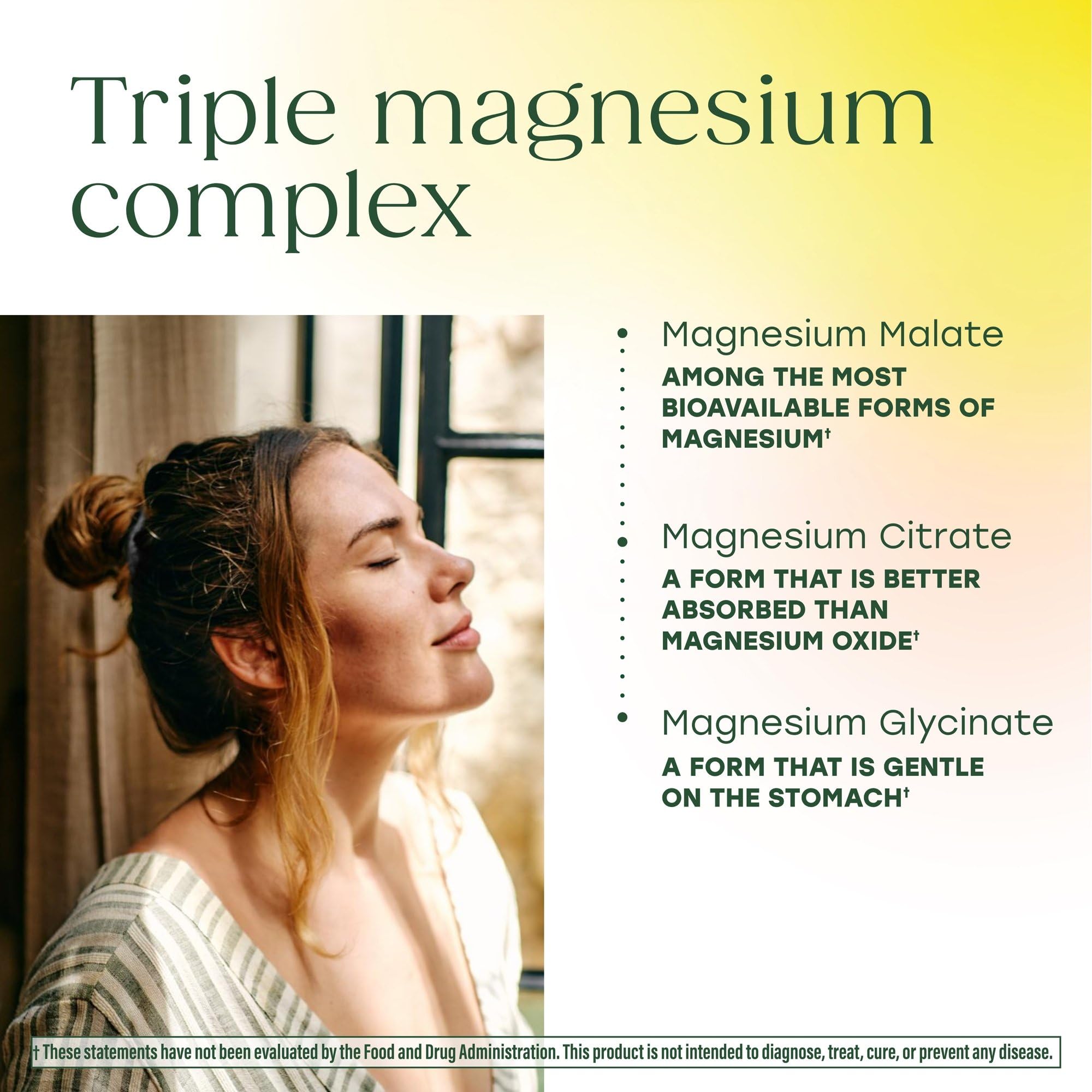 MegaFood Magnesium Glycinate, Citrate, Malate 300mg Supplement - Highly Absorbable Blend to Support Heart, Nerve Health & Relaxation, Triple Magnesium Complex Supplement, 60 Capsules (30 Servings) MegaFood uk supplements