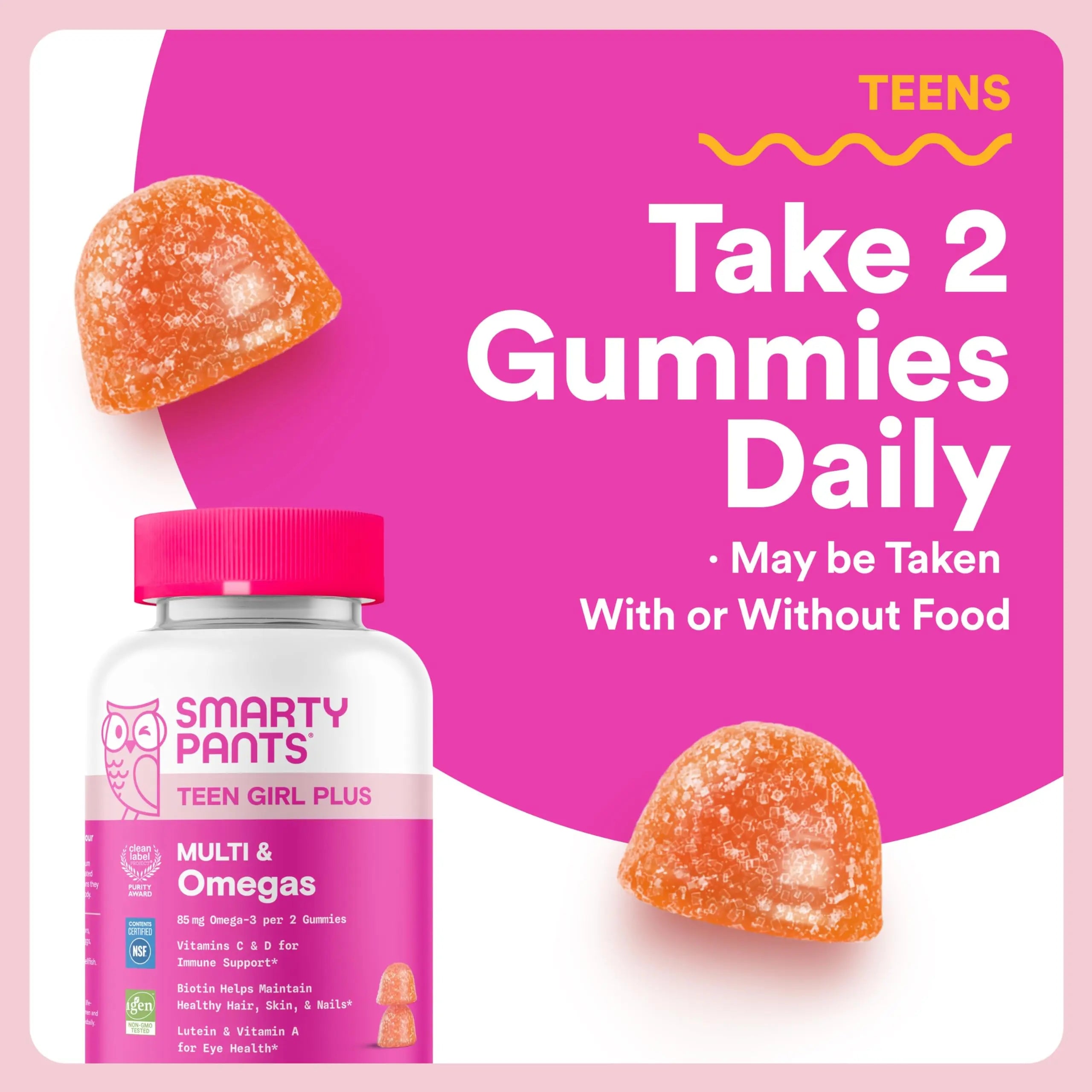 SmartyPants Mother & Daughter Daily Nutrition Bundle: Women’s + Teen Girl Multivitamin Gummies with Omega-3, Biotin, Vitamins D3, B12, A SmartyPants uk supplements