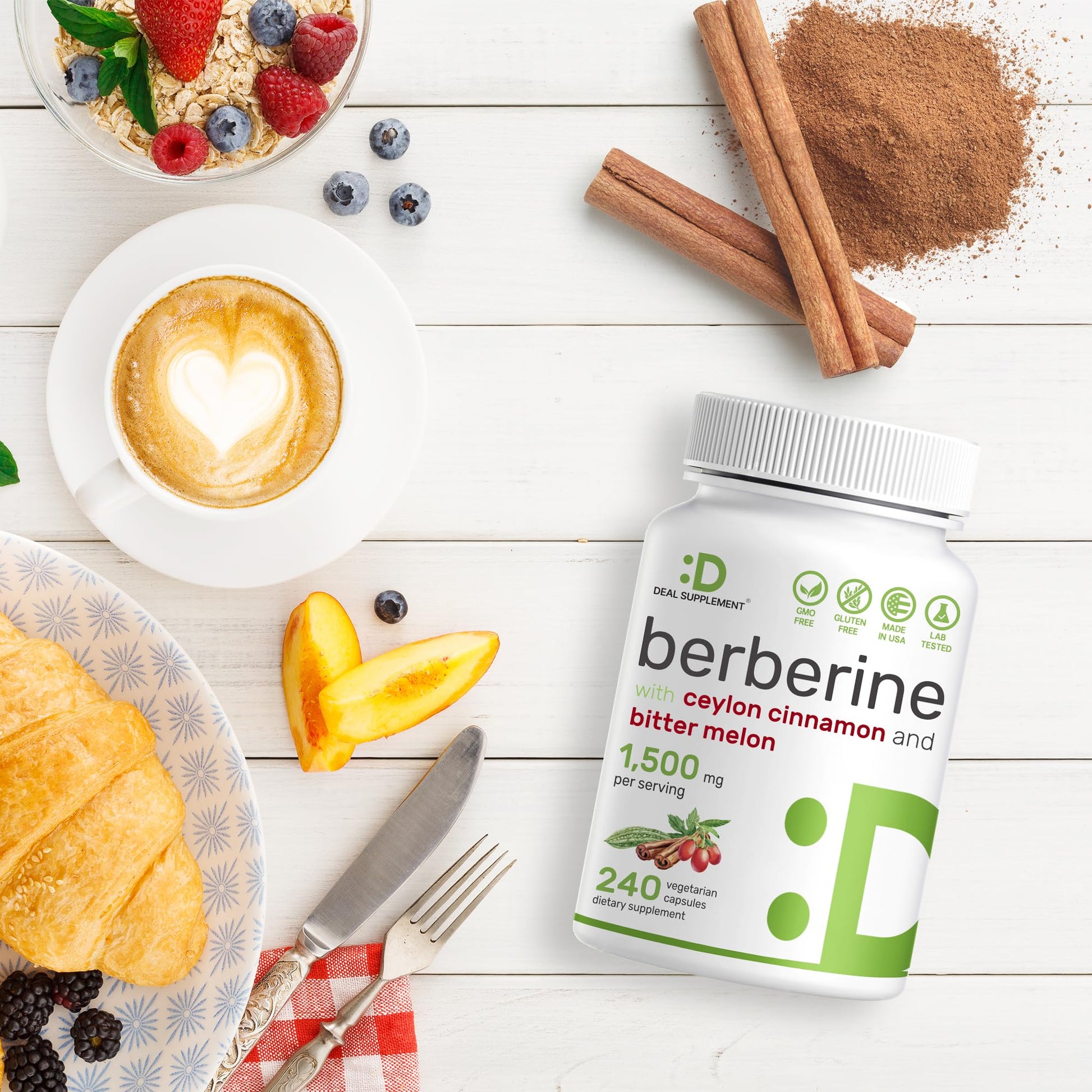 Berberine Supplement 500mg Per Capsule (1500mg Per Serving) | 240 Veggie Capsules DEAL SUPPLEMENT uk supplements