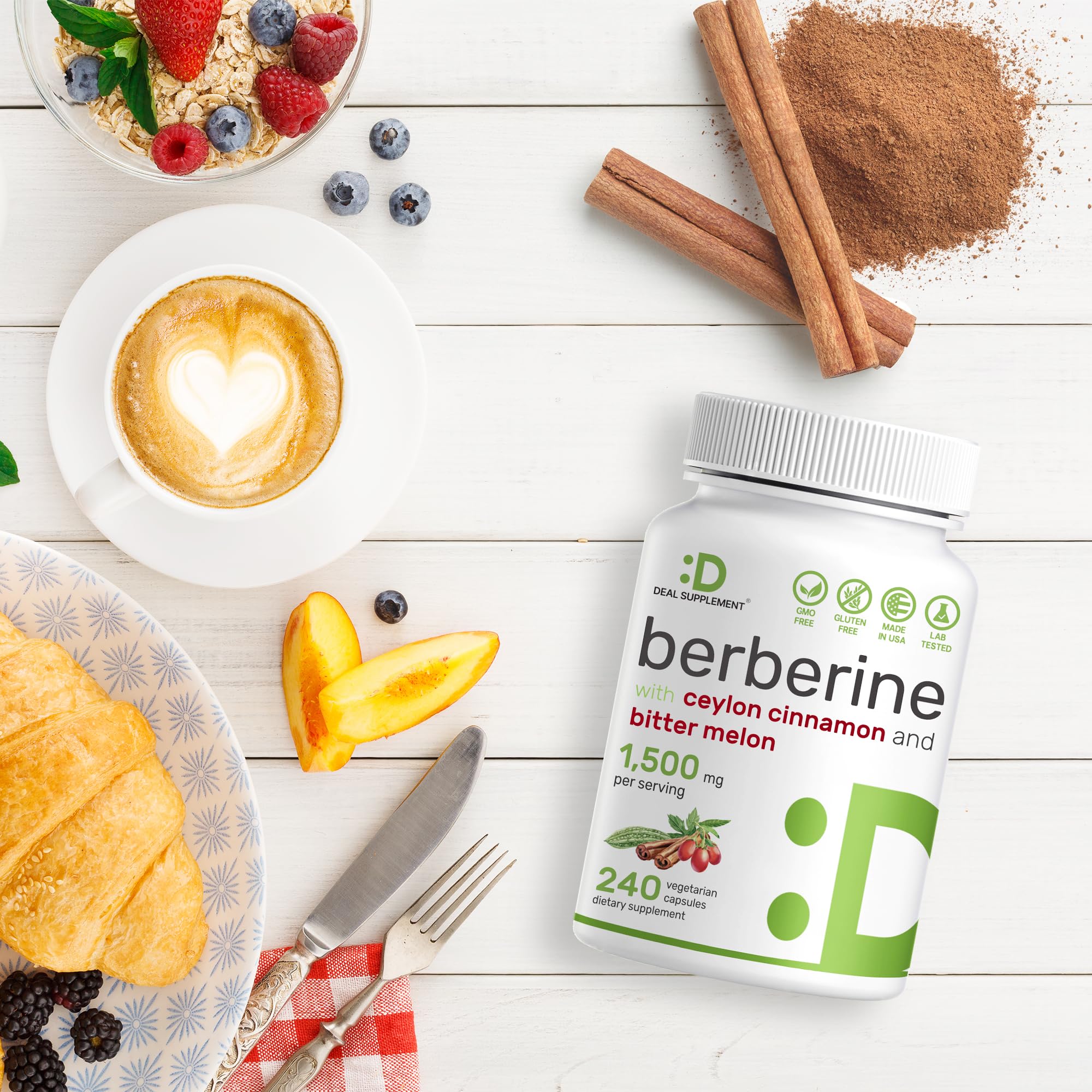 Berberine Supplement 500mg Per Capsule (1500mg Per Serving) | 240 Veggie Capsules DEAL SUPPLEMENT uk supplements