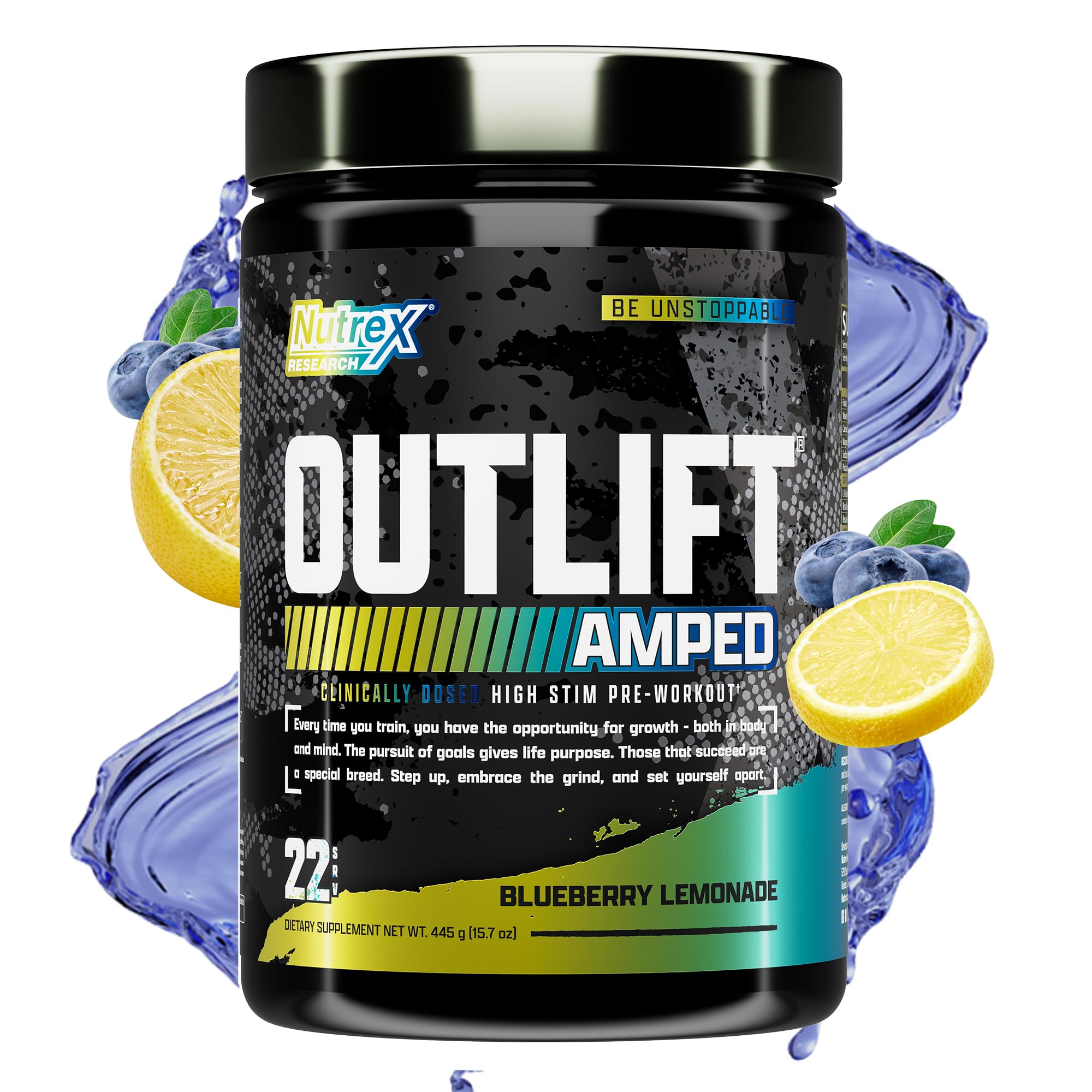 OUTLIFT Amped Max Dosed Pre Workout Powder, 6G Citrulline, 3.2G Beta Alanine Nutrex Research uk supplements