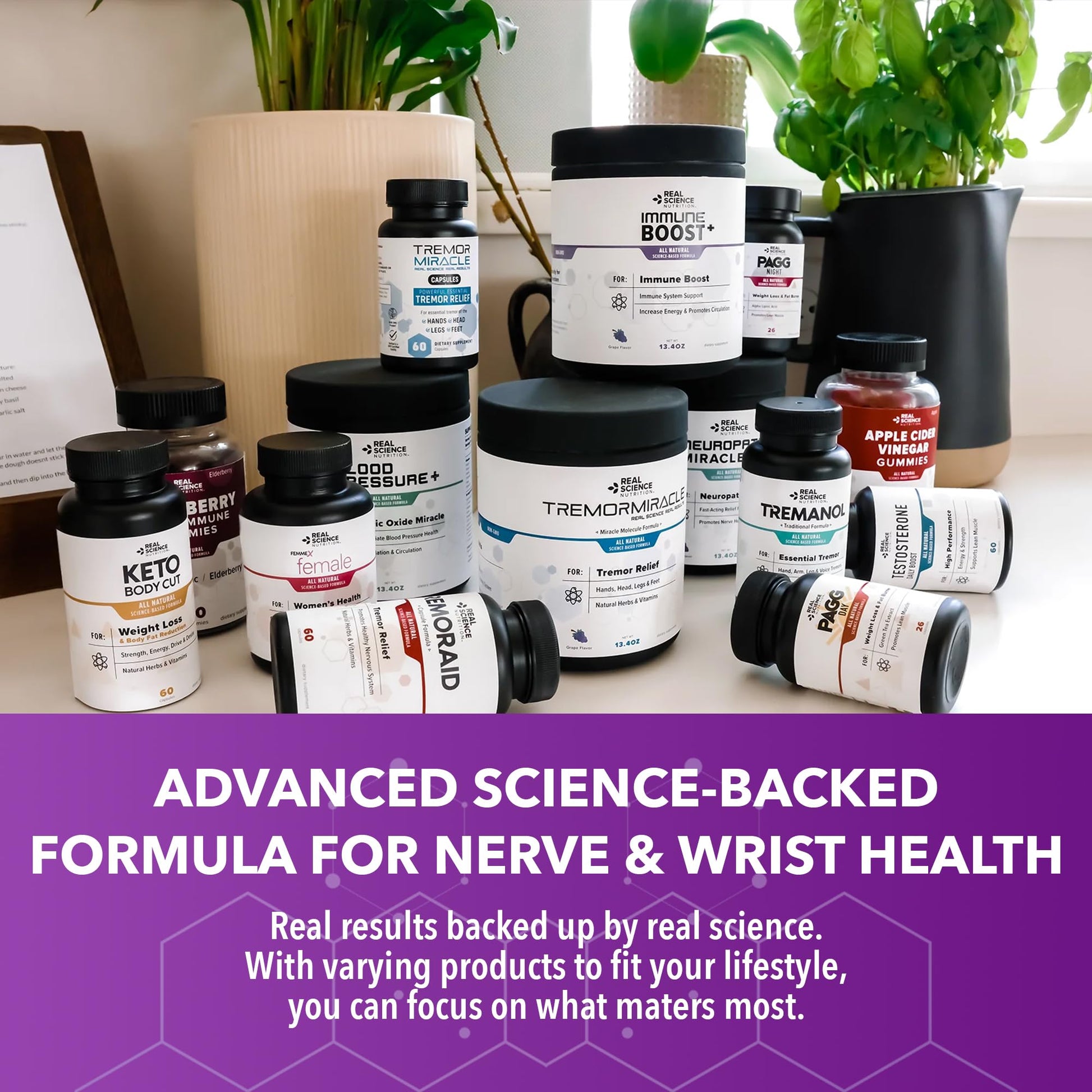 Real Science Carpal Miracle – All Natural Carpal Tunnel Relief & Wrist Support Supplement with Vitamins B6, B12, C, D, K + GABA – Hand & Nerve Comfort – Made in USA, 60 Caps Real Science Nutrition uk supplements