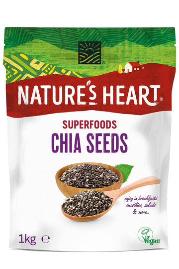 Terrafertil Nature’s Heart Chia Seeds, 1 kg Nature's Heart uk supplements