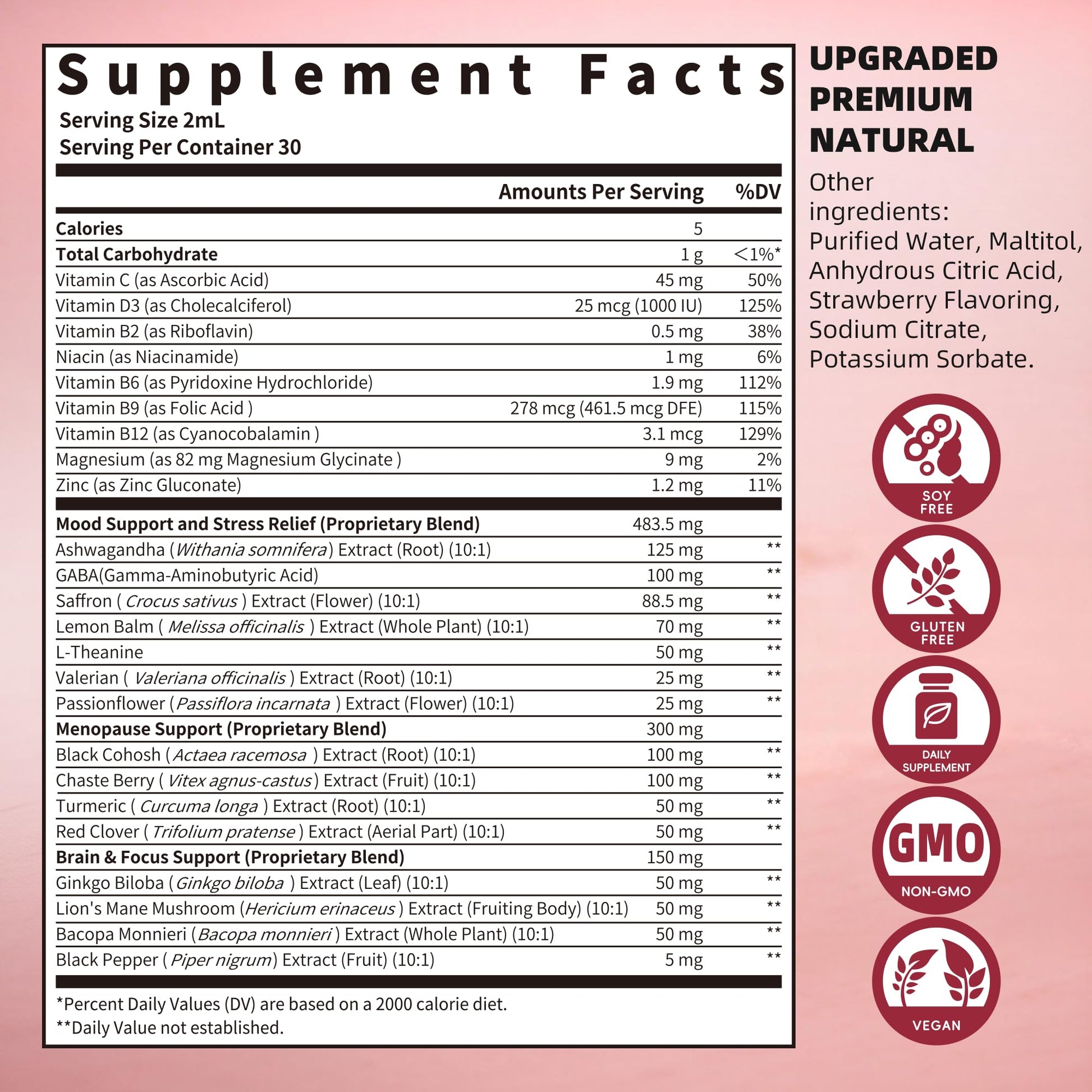 GREENPEOPLE Saffron Extract Supplements Drop - 24-in-1 88.5mg Saffron Extract with Ashwagandha,Black Cohosh & Lion's Mane for Mood&Focus,Stress Relief,Cortisol Reducer,Menopause – Vegan 2FL OZ GREENPEOPLE uk supplements