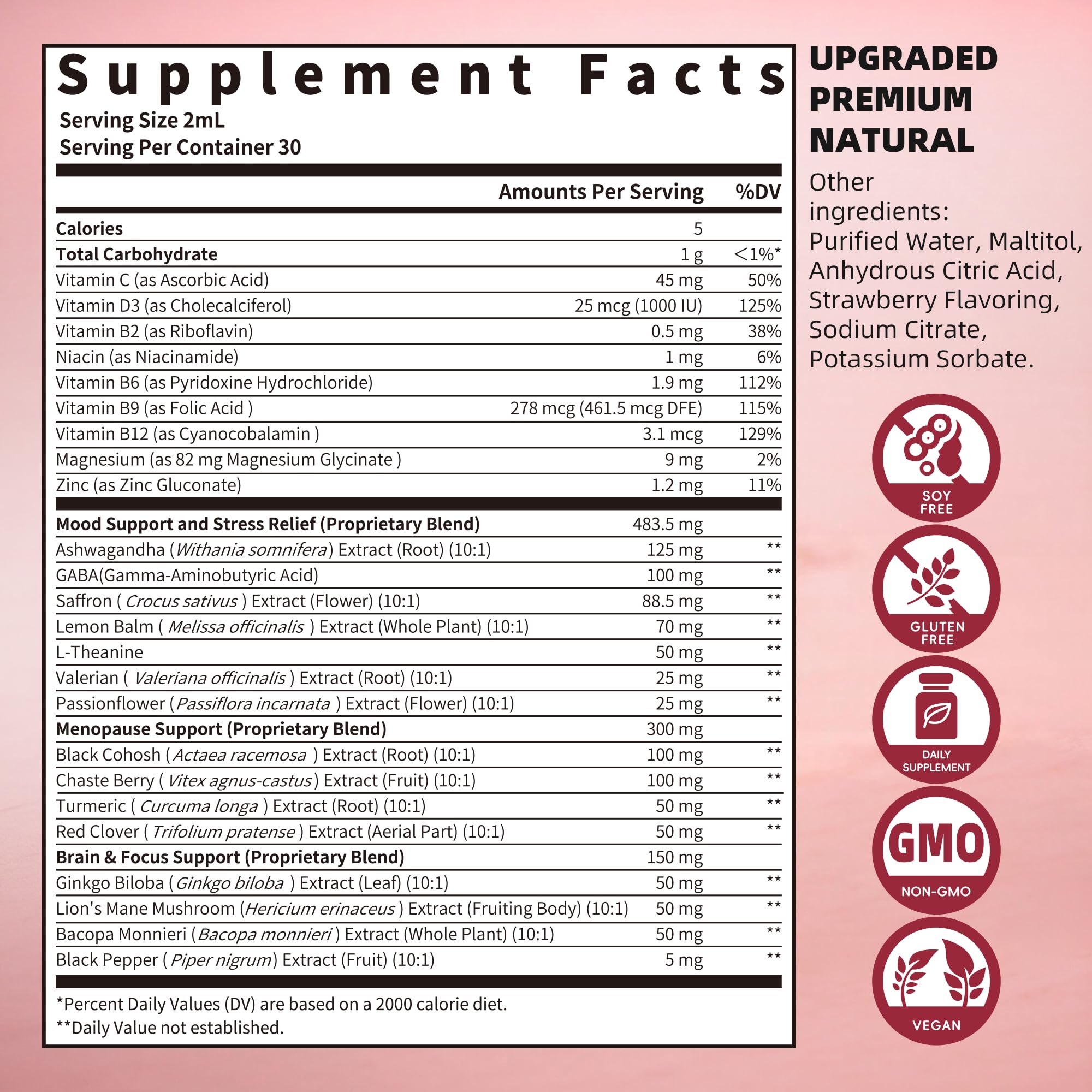 GREENPEOPLE Saffron Extract Supplements Drop - 24-in-1 88.5mg Saffron Extract with Ashwagandha,Black Cohosh & Lion's Mane for Mood&Focus,Stress Relief,Cortisol Reducer,Menopause – Vegan 2FL OZ GREENPEOPLE uk supplements