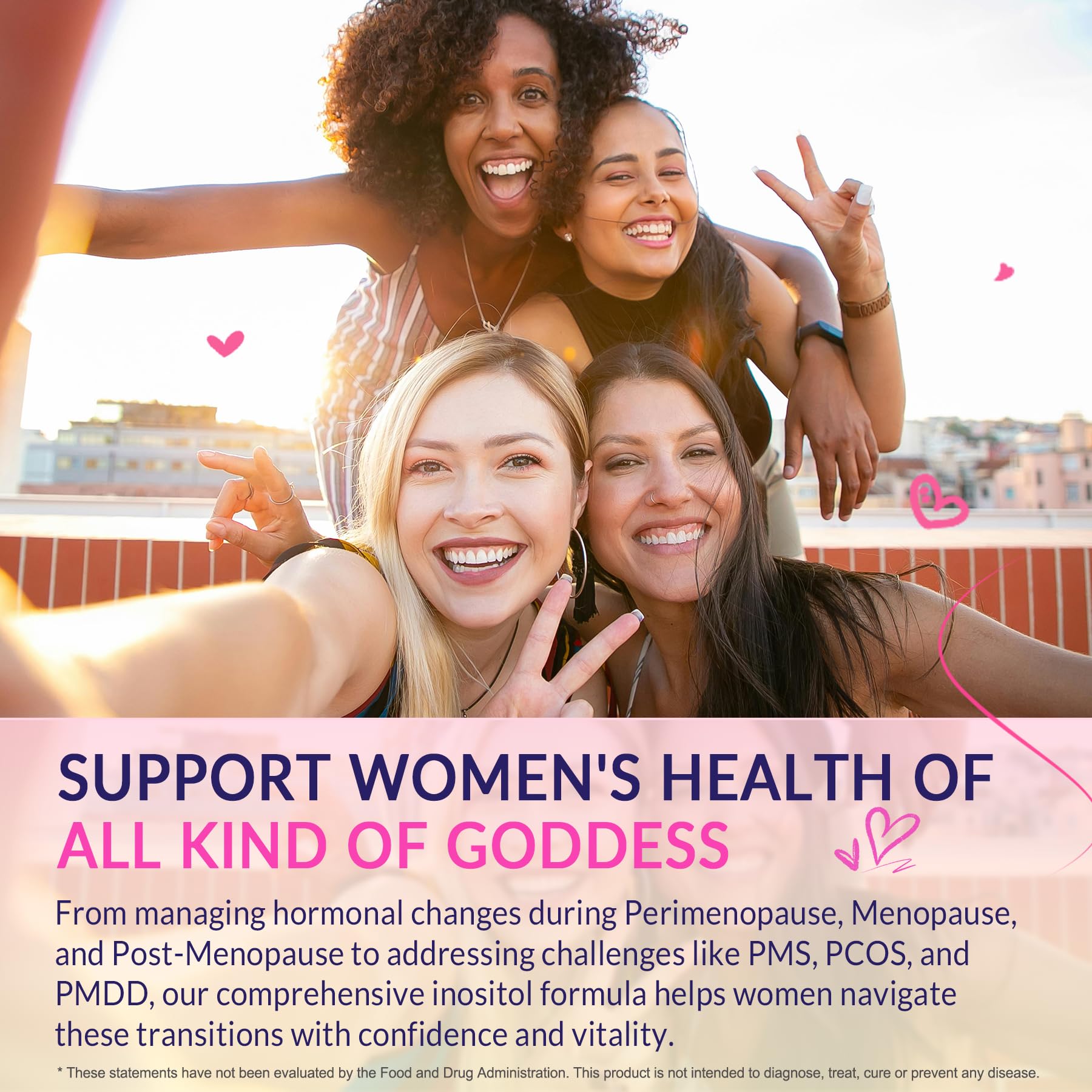 Myo-Inositol & D-Chiro Inositol, Hormone Balance for Women | Sugar Free Inositol Gummies w/Omega 3, MTHF Folate, Vitamin D3, B12, Magnesium & Zinc for Ovarian Health, Ideal 40:1 Ratio, Vegan, 60 Cts NEVISS uk supplements