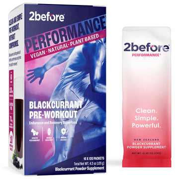 2before Blackcurrant I All Natural Vegan Pre Workout, with 120mg Caffeine I Clean Energy 2before uk supplements